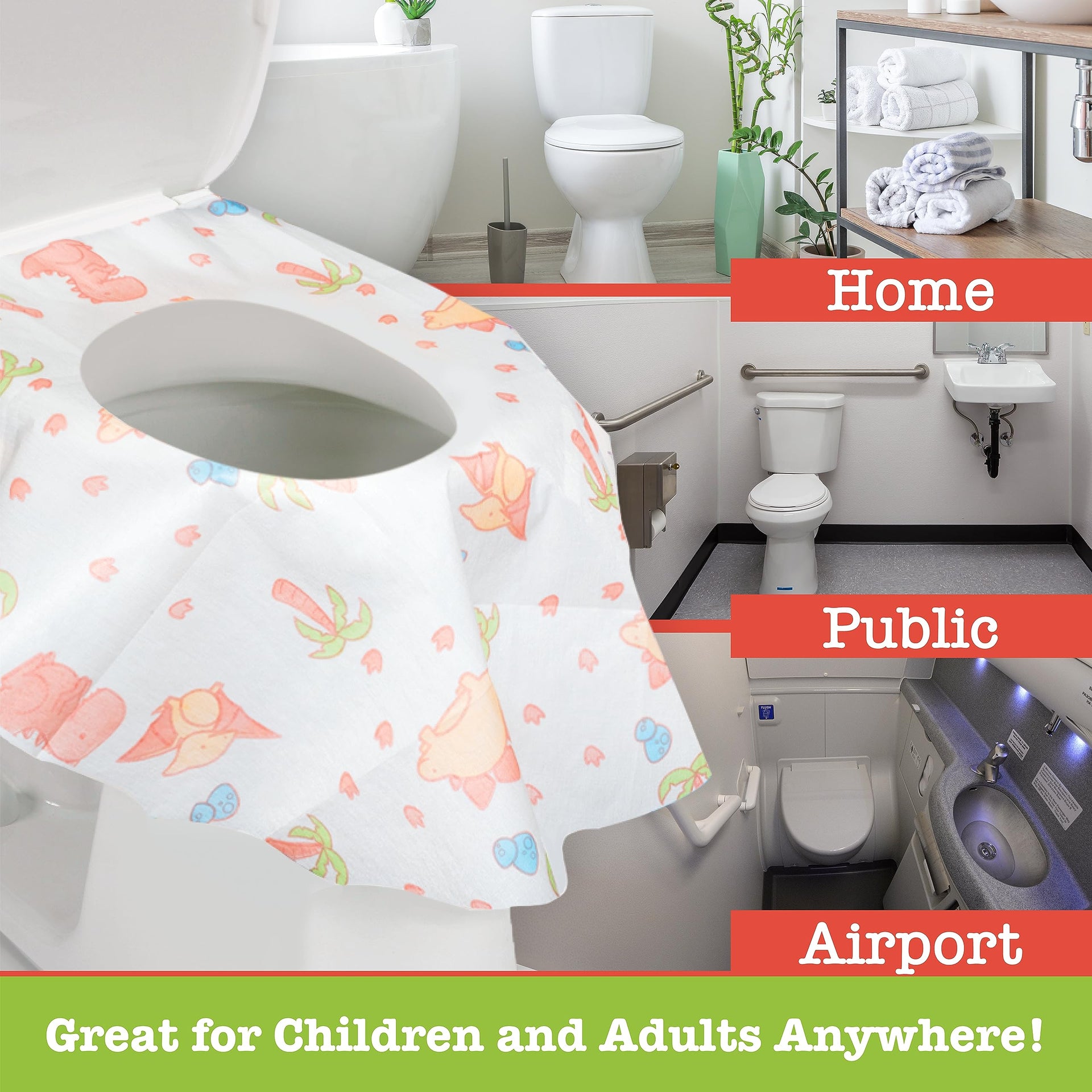 Waterproof Disposable Toilet Seat Covers (12 Count)