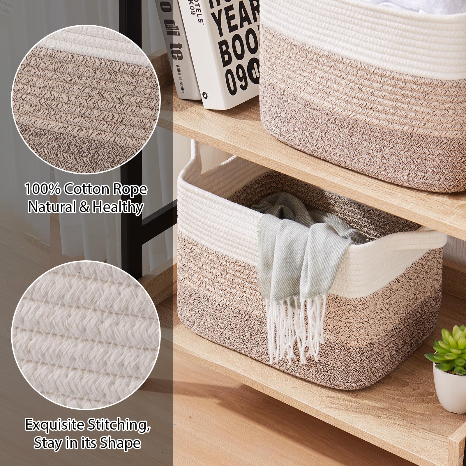 Storage Baskets for Organizing (3 Count)