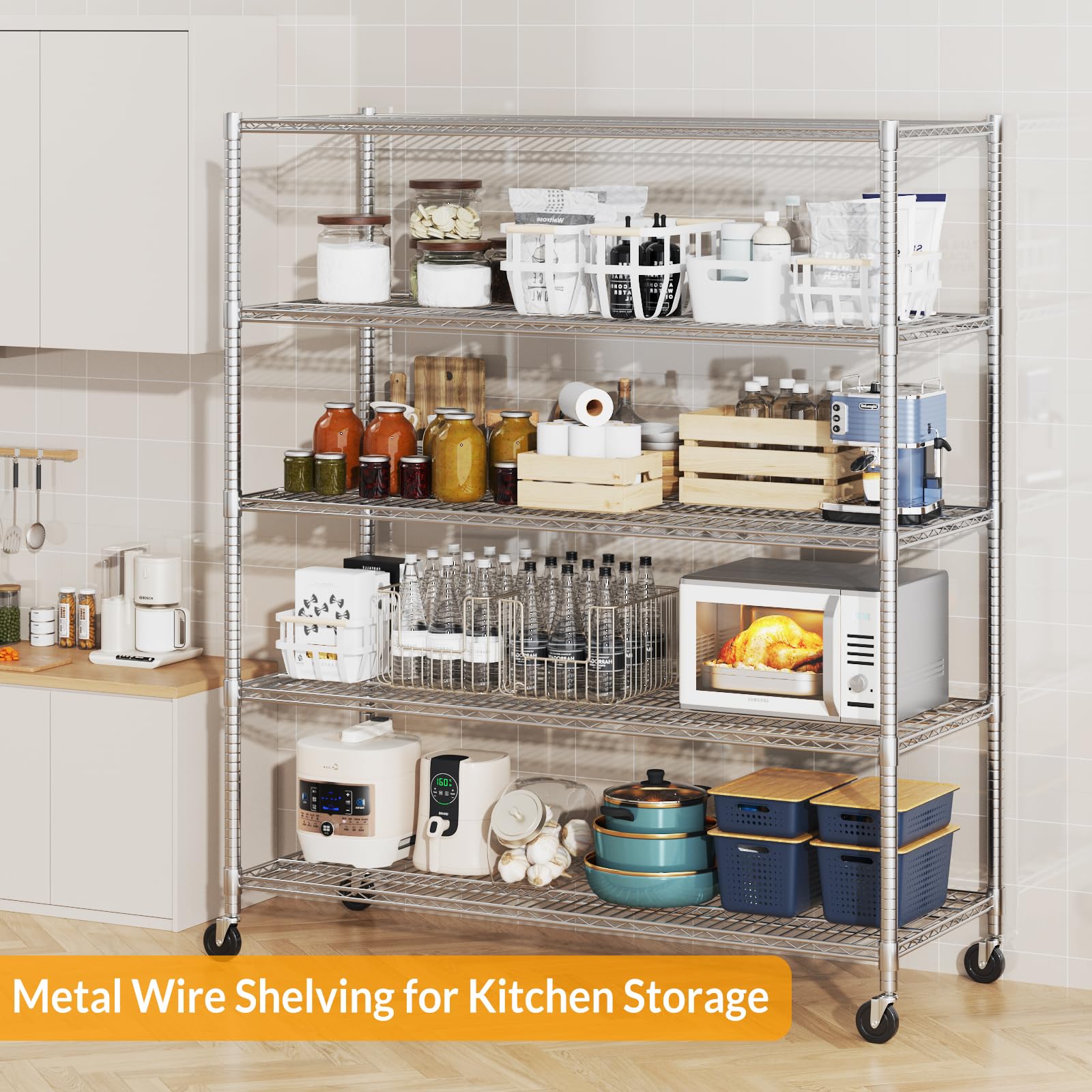 Storage Shelves with Wheels