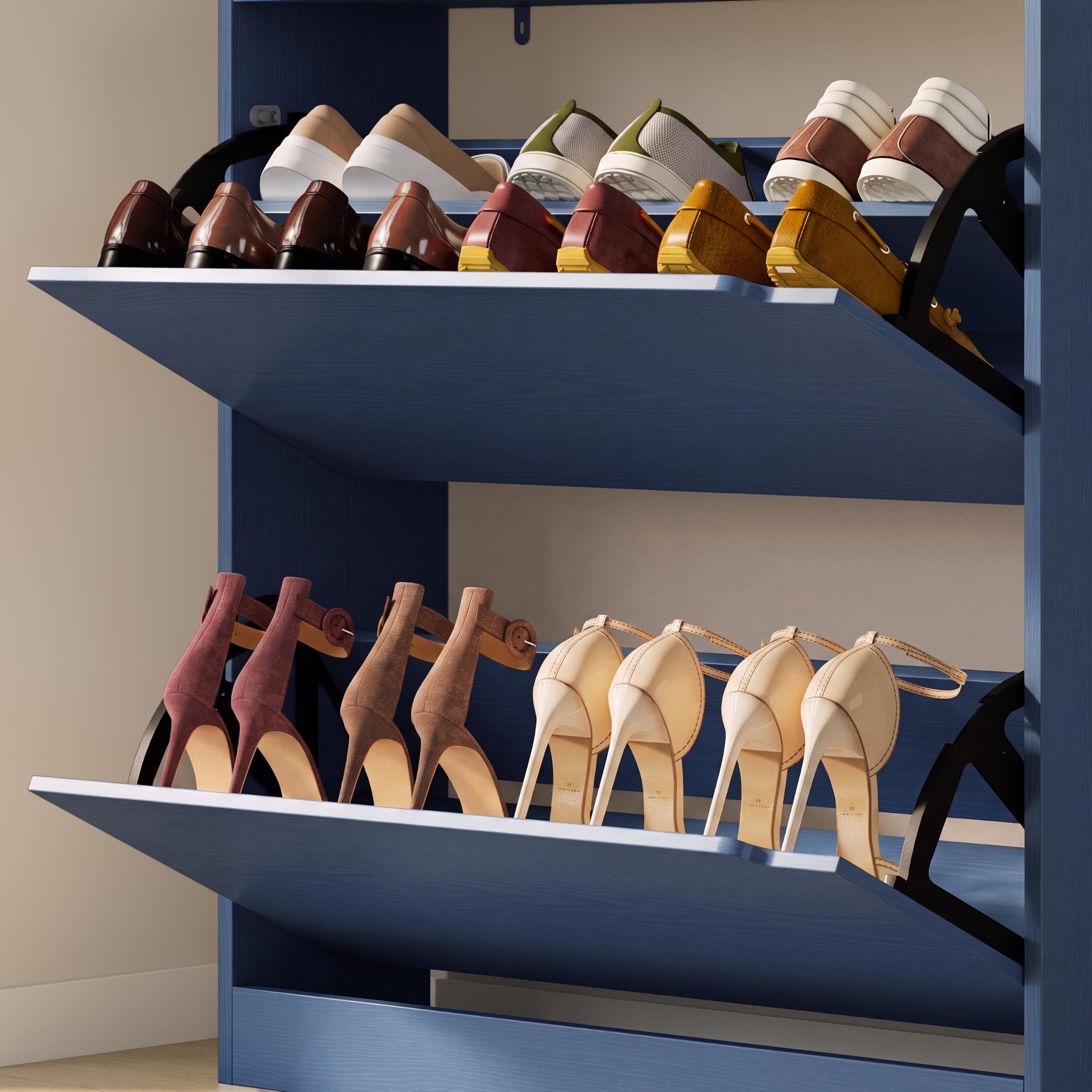 Shoe Cabinet with 2 Flip Drawers