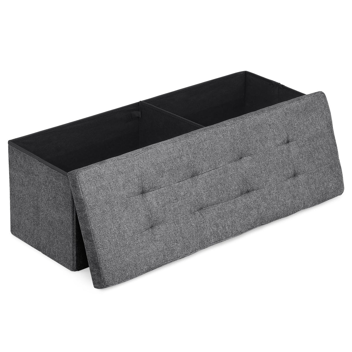 43" Storage Ottoman Bench Folding Bench with 130L Hidden Storage