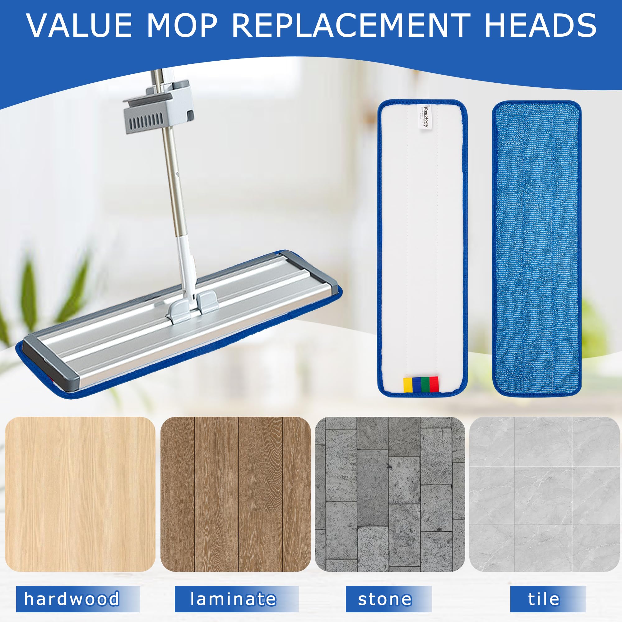 12 Pack Replacement Microfiber Pad (12 Count) - ModHome Supplies