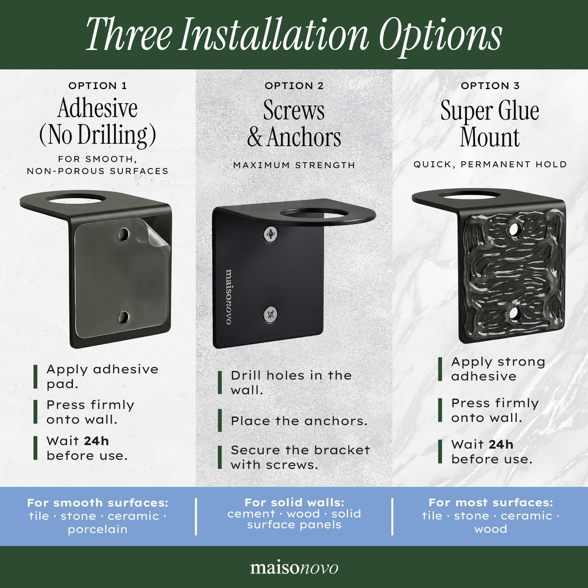 Shampoo and Conditioner Dispenser (3 Count)