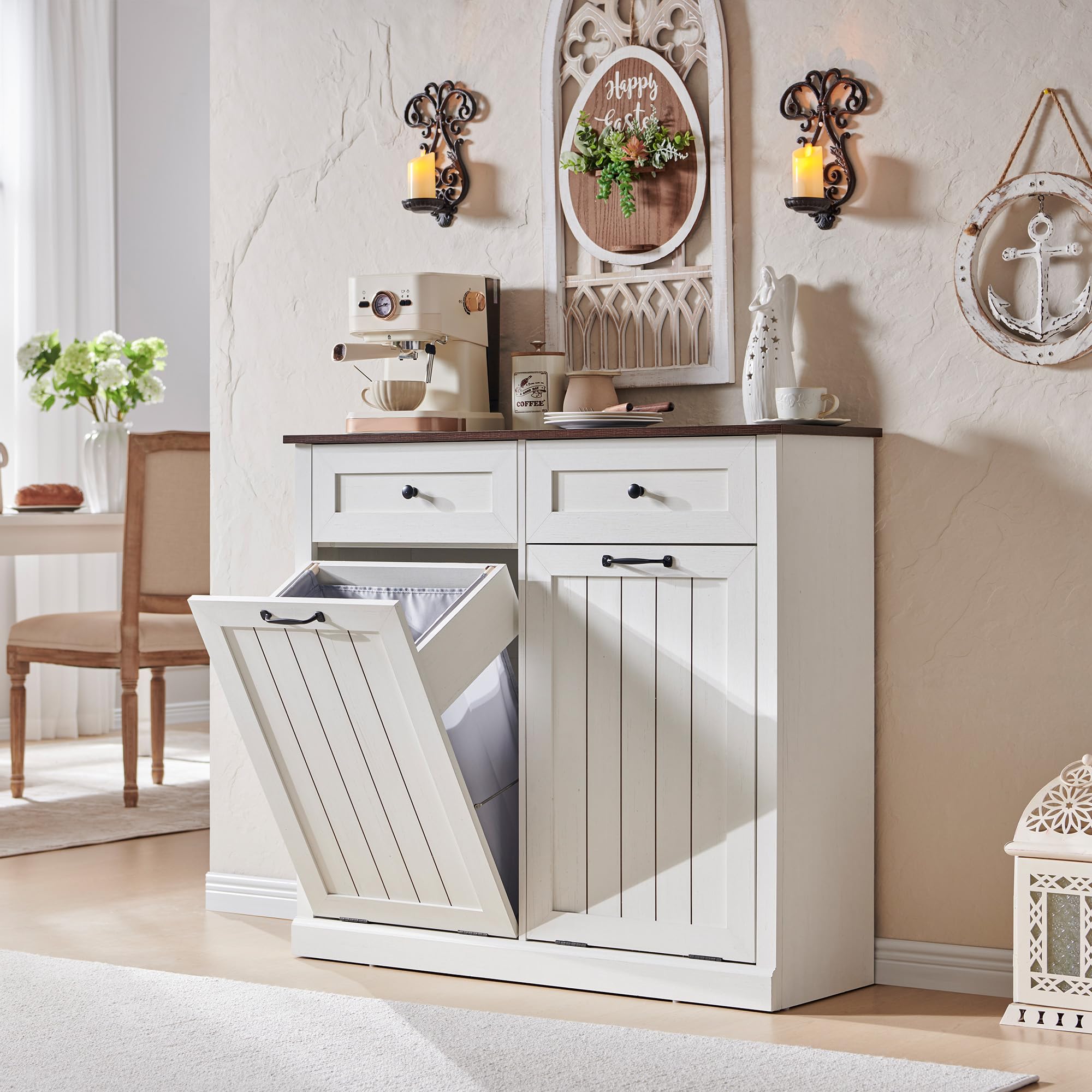 Double Tilt Out Laundry Hamper Cabinet