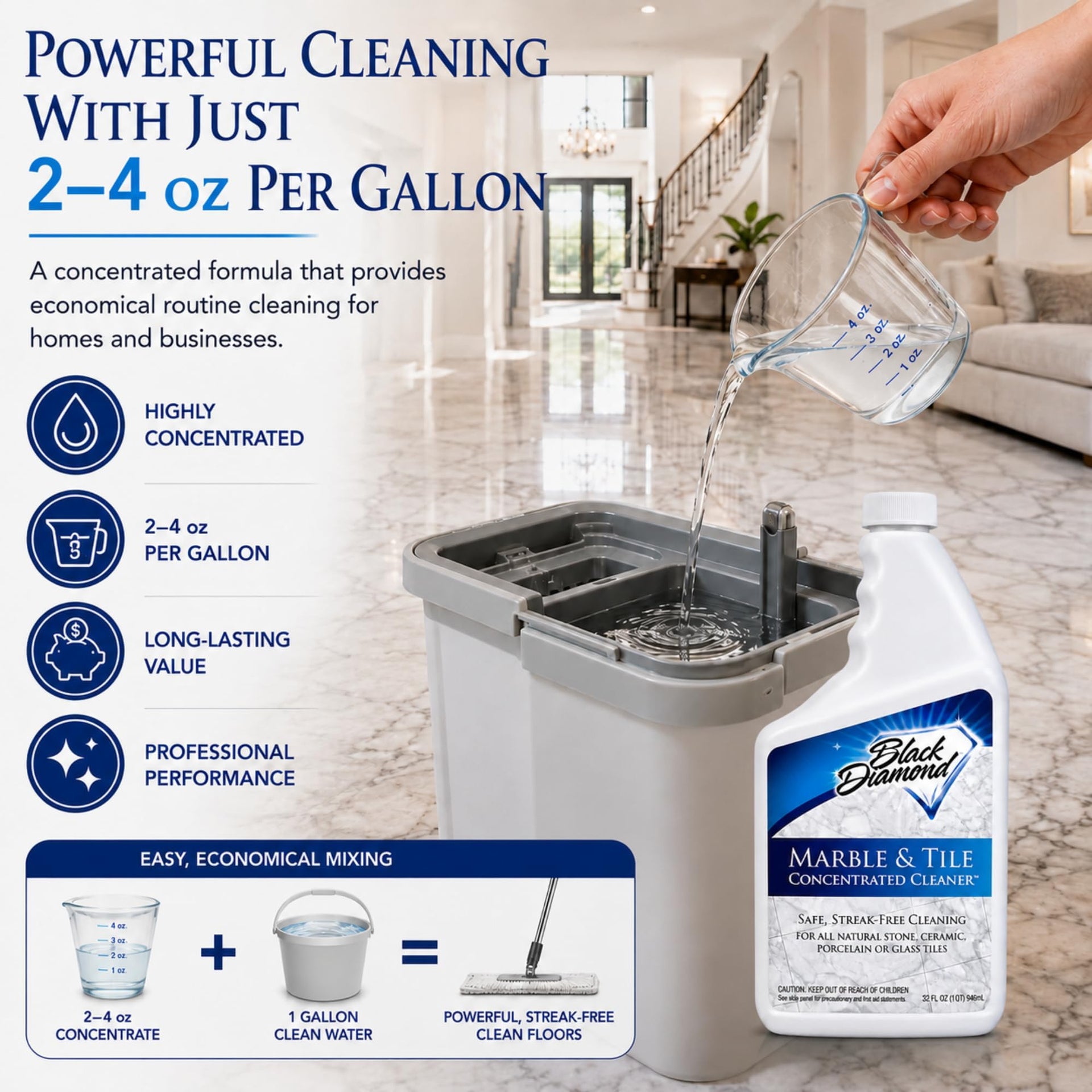 Marble & Tile Floor Cleaner Concentrate (32 Fl Oz)