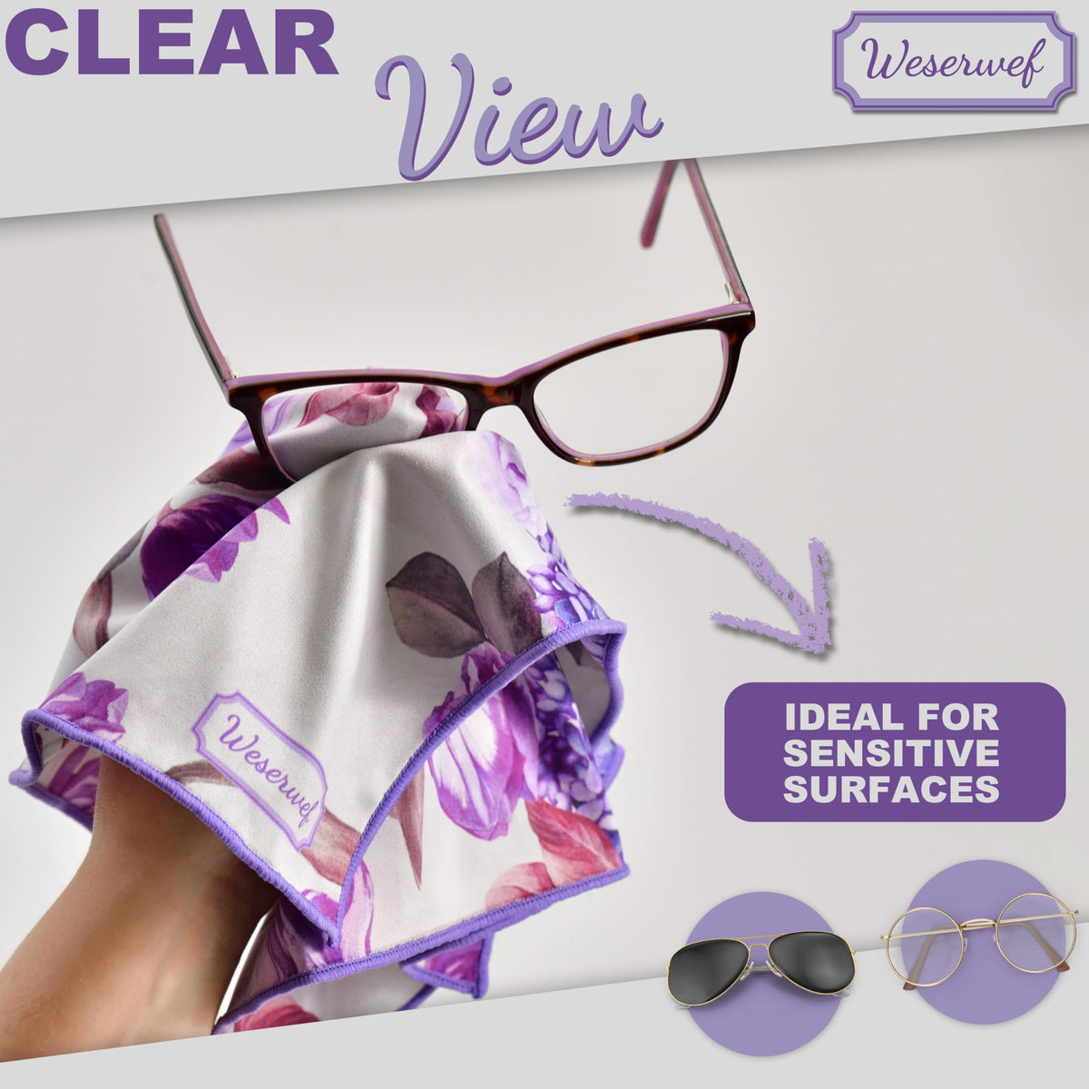 Design Microfiber Glasses Cleaning Cloth