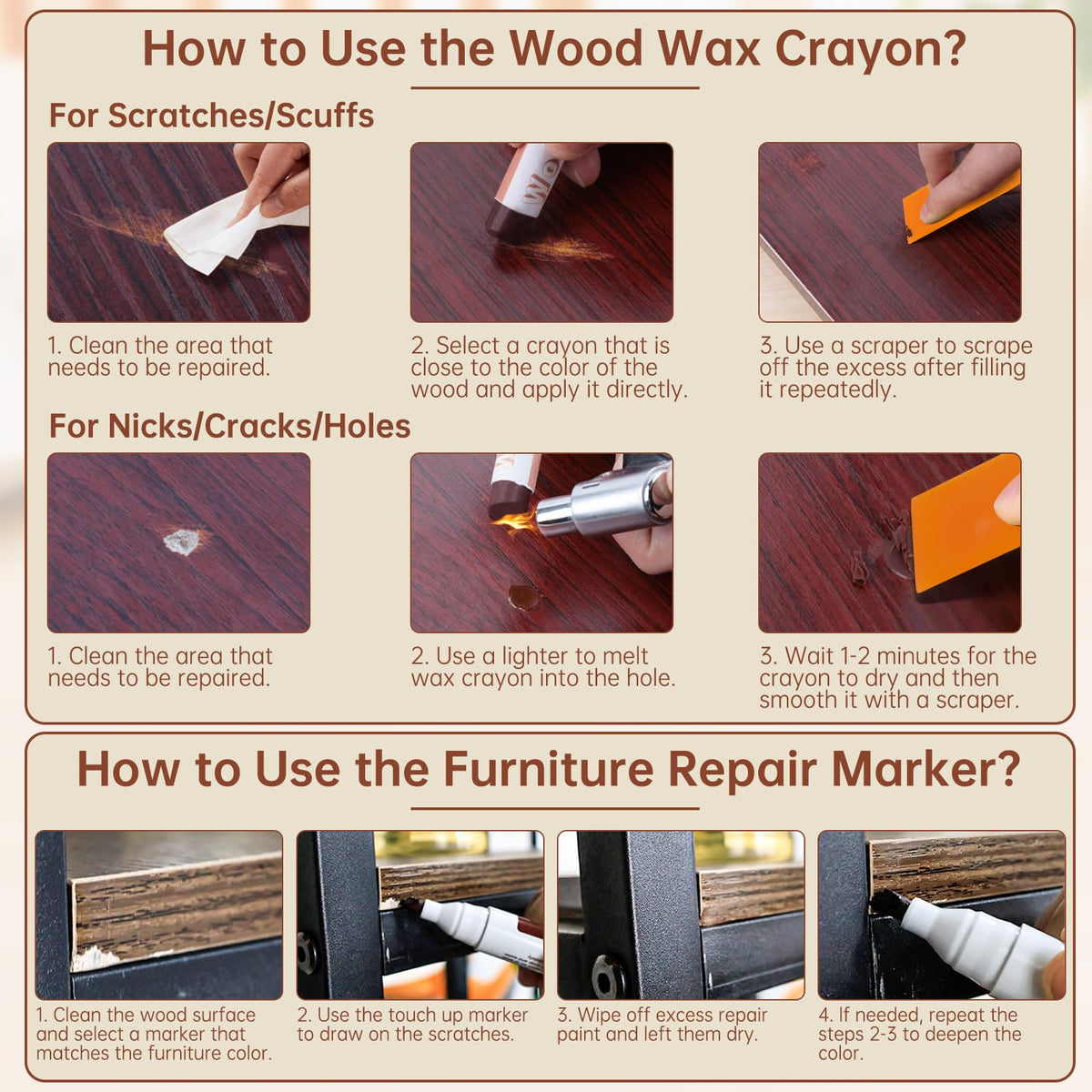 Wood Filler Putty Sticks