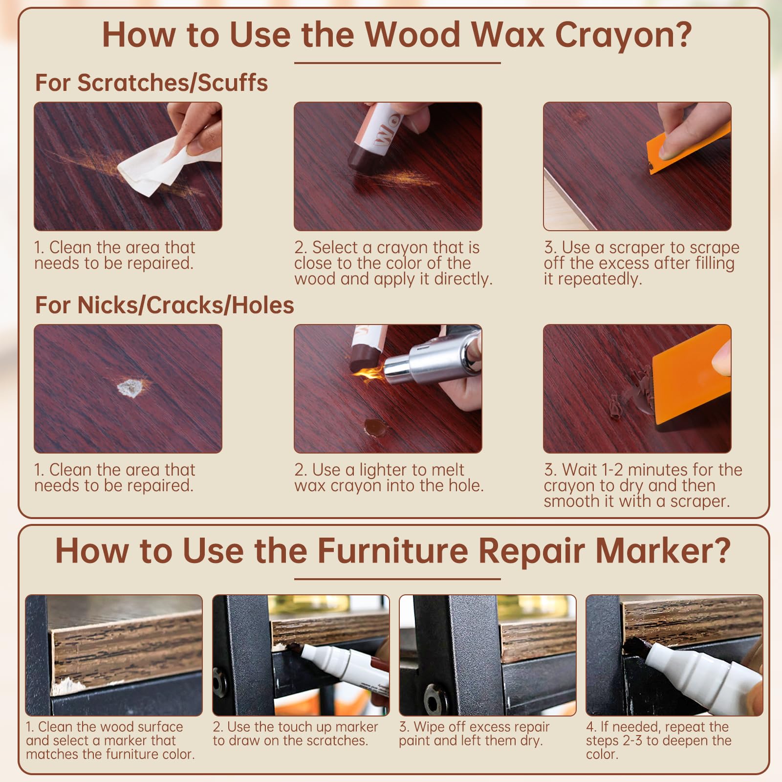 Wood Filler Putty Sticks