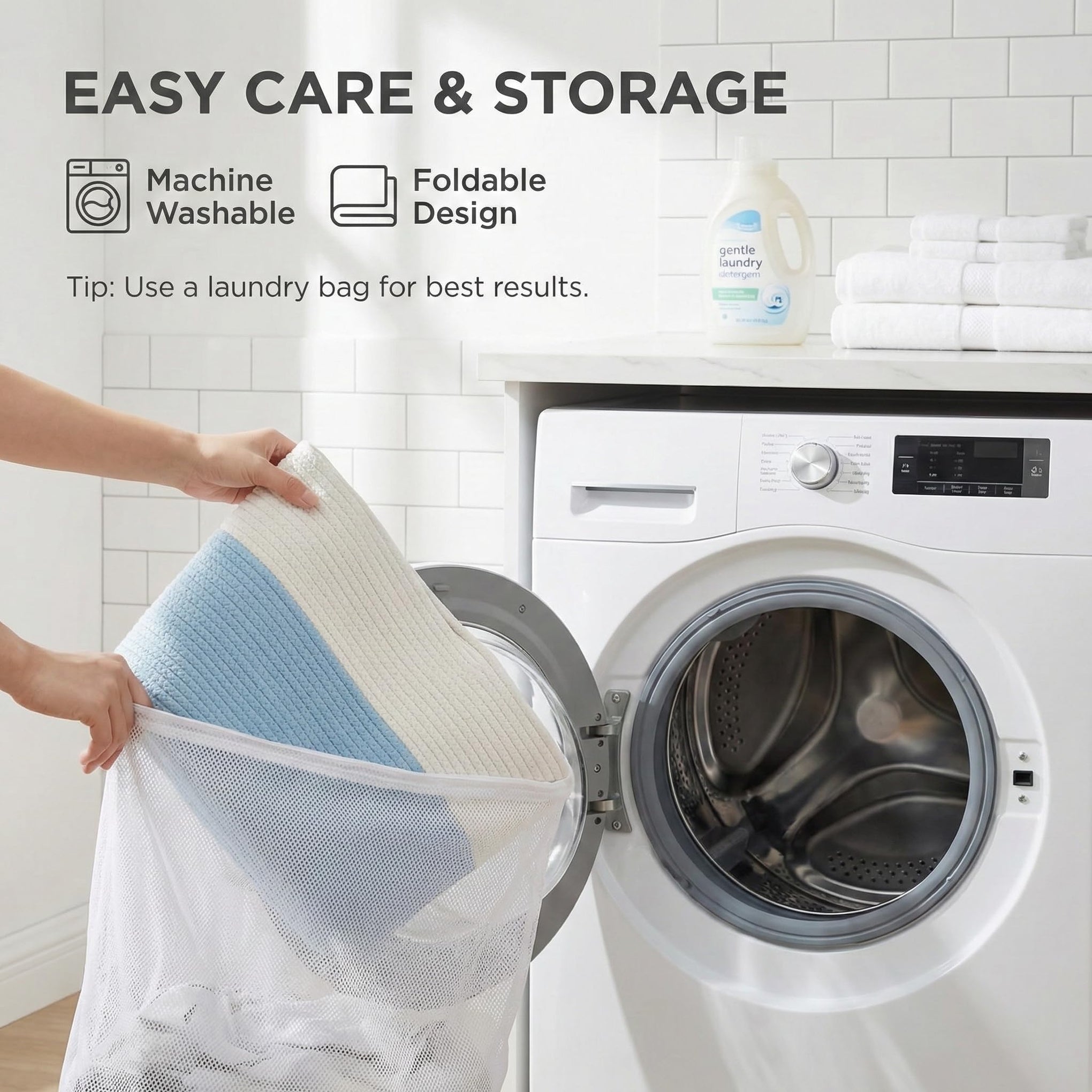 115L Extra Large Machine Washable Cotton Rope Blanket Basket