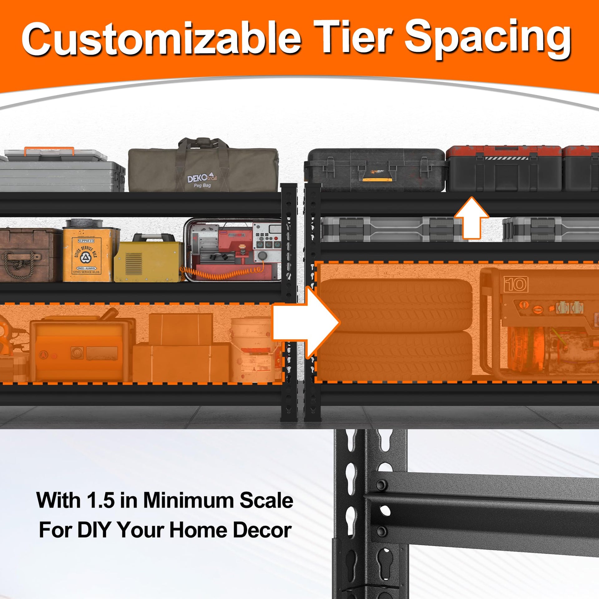 Metal Garage Shelving for Storage (5 Count)