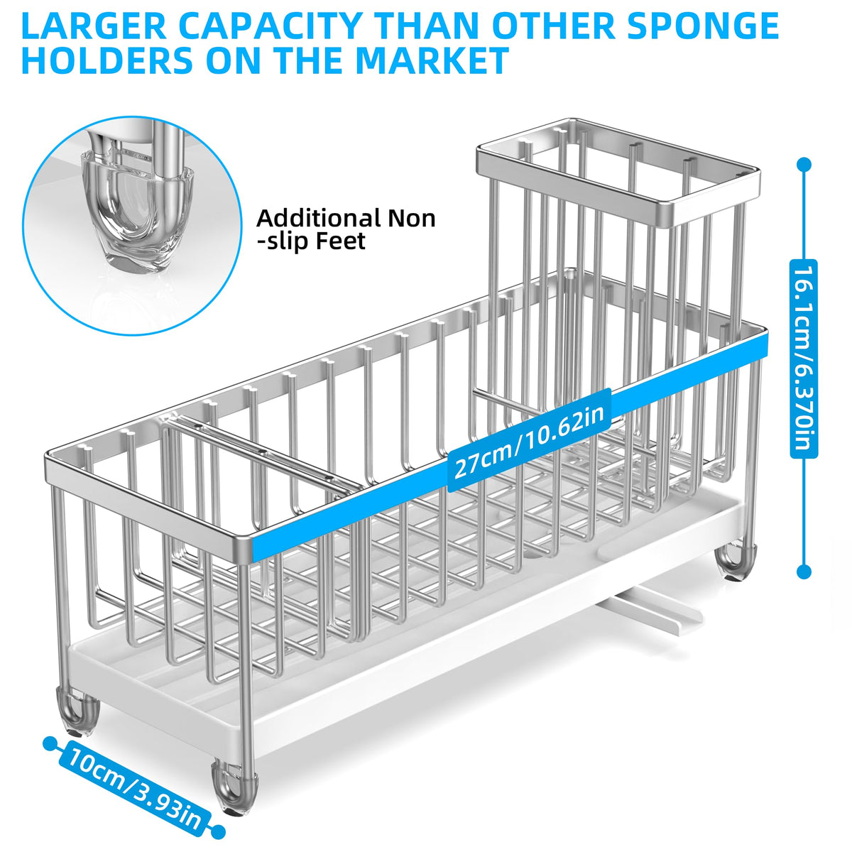 Larger Version Sponge Holder for Kitchen Sink