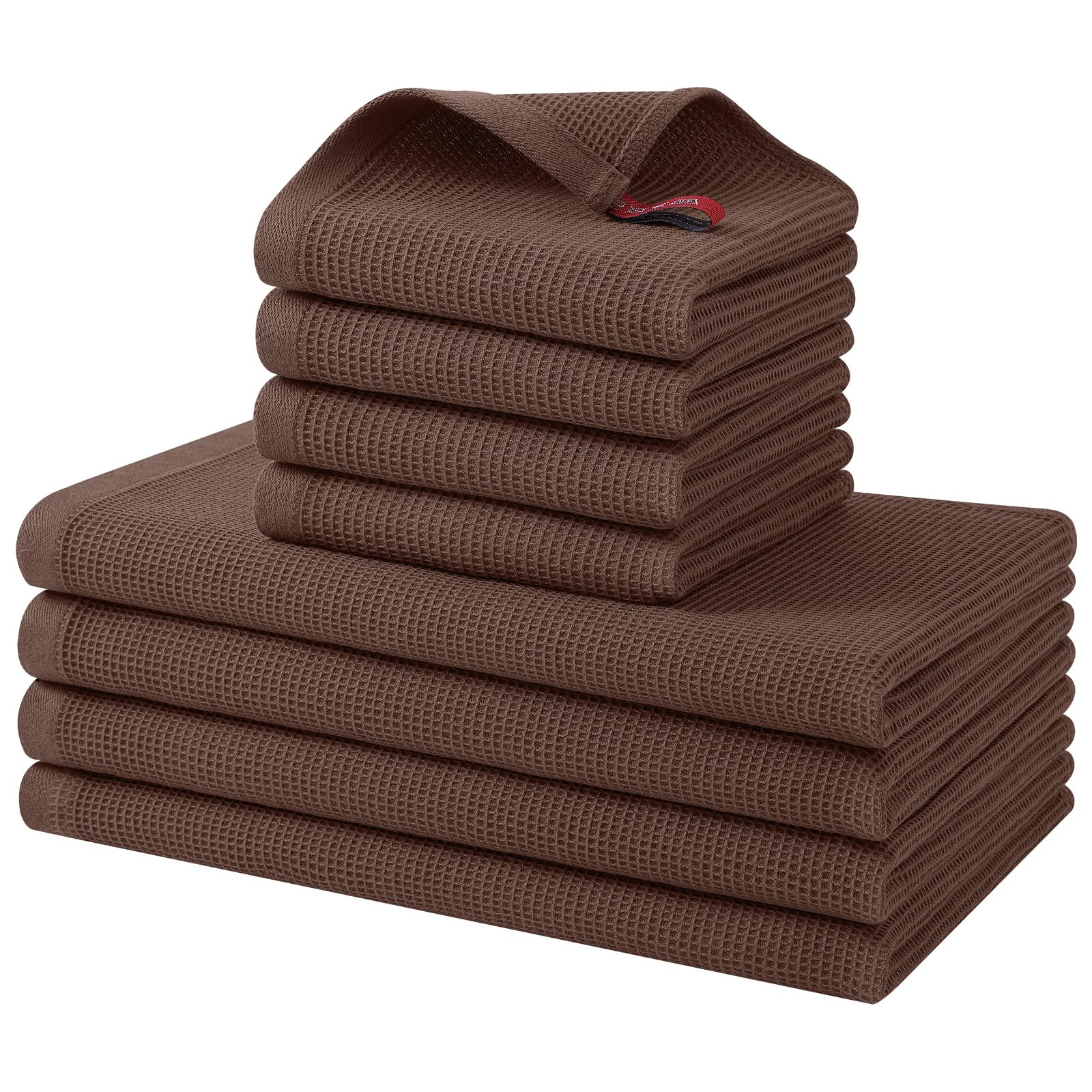 100% Cotton Kitchen Towels and Dishcloths Set (8 Count)