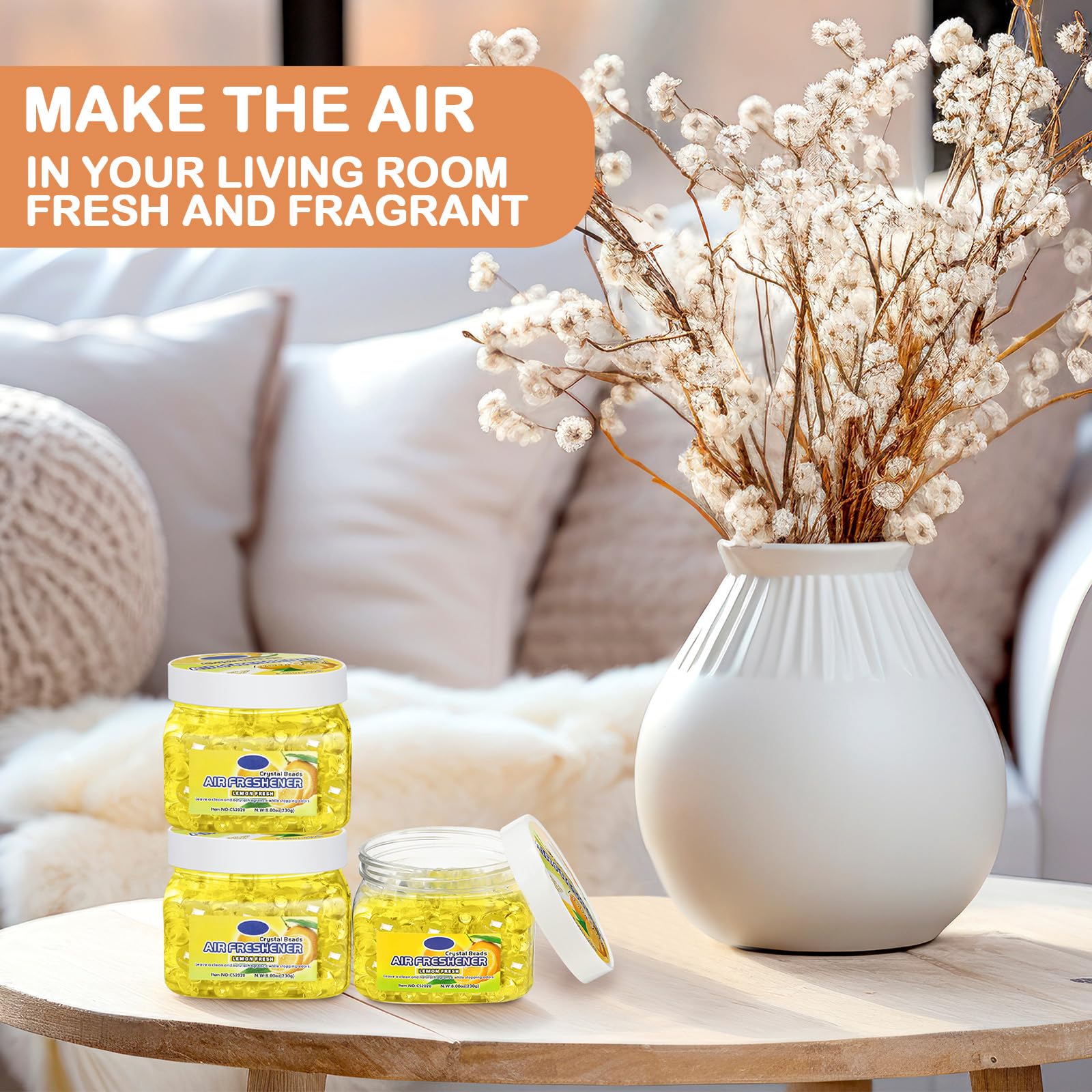 6 Pcs Air Freshener Beads Odor Eliminator Beads Odor (48 Fl Oz)