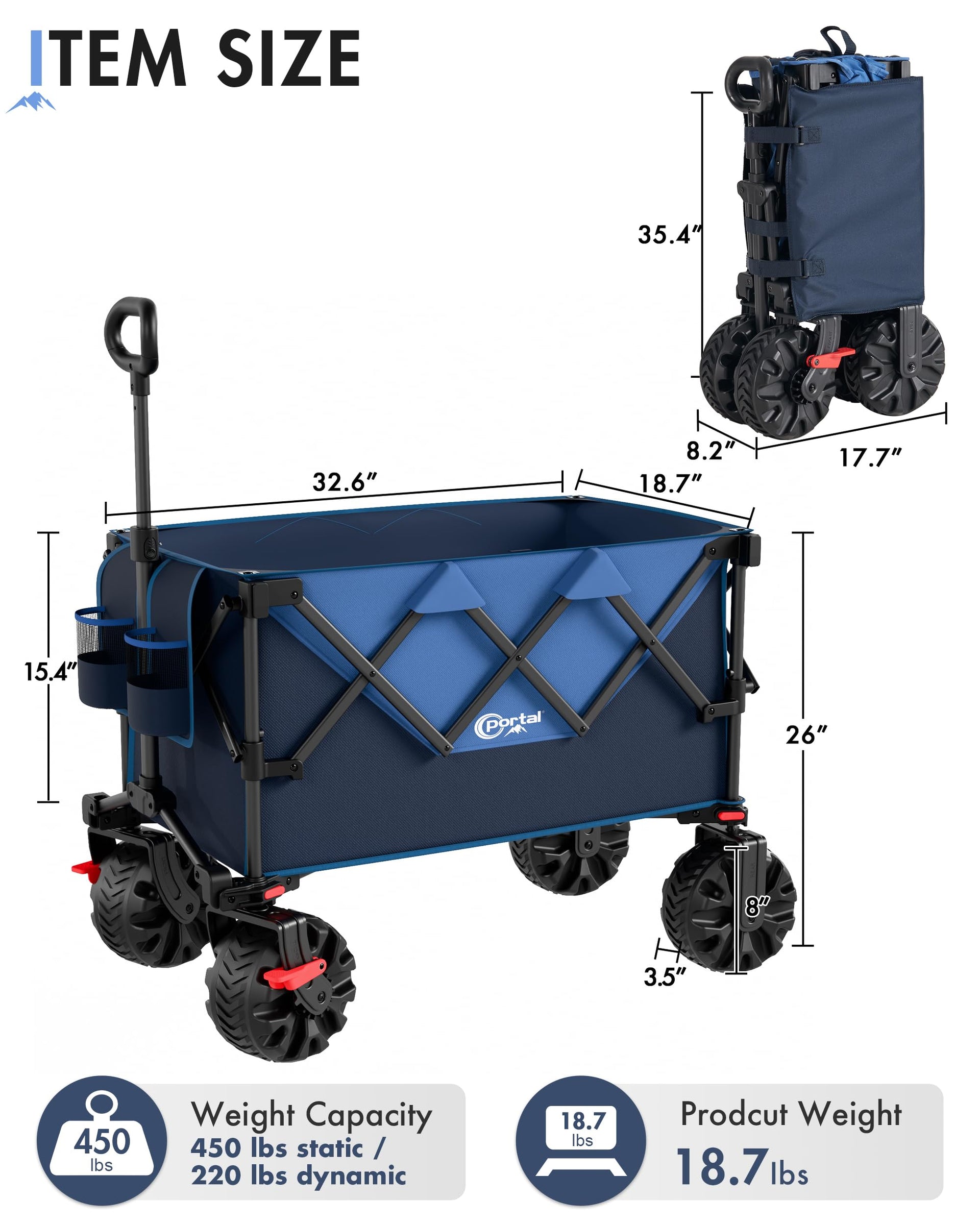 Heavy Duty Folding Wagon Cart