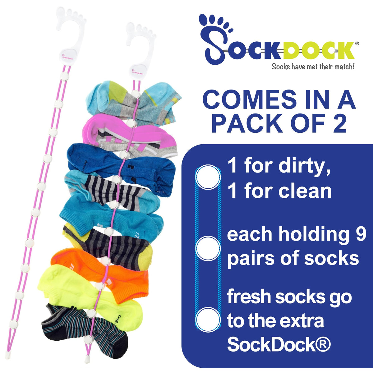 2 Pack Sock Laundry Tool (2 count)