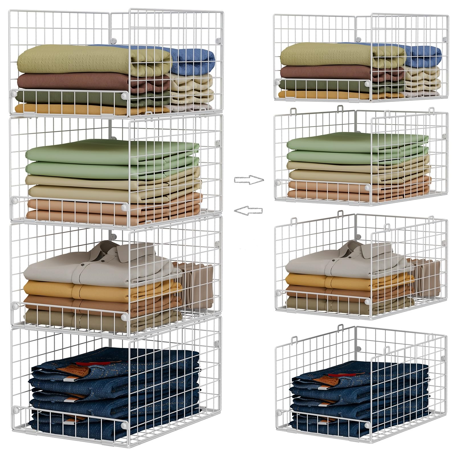 Stackable Closet Organizers and Storage