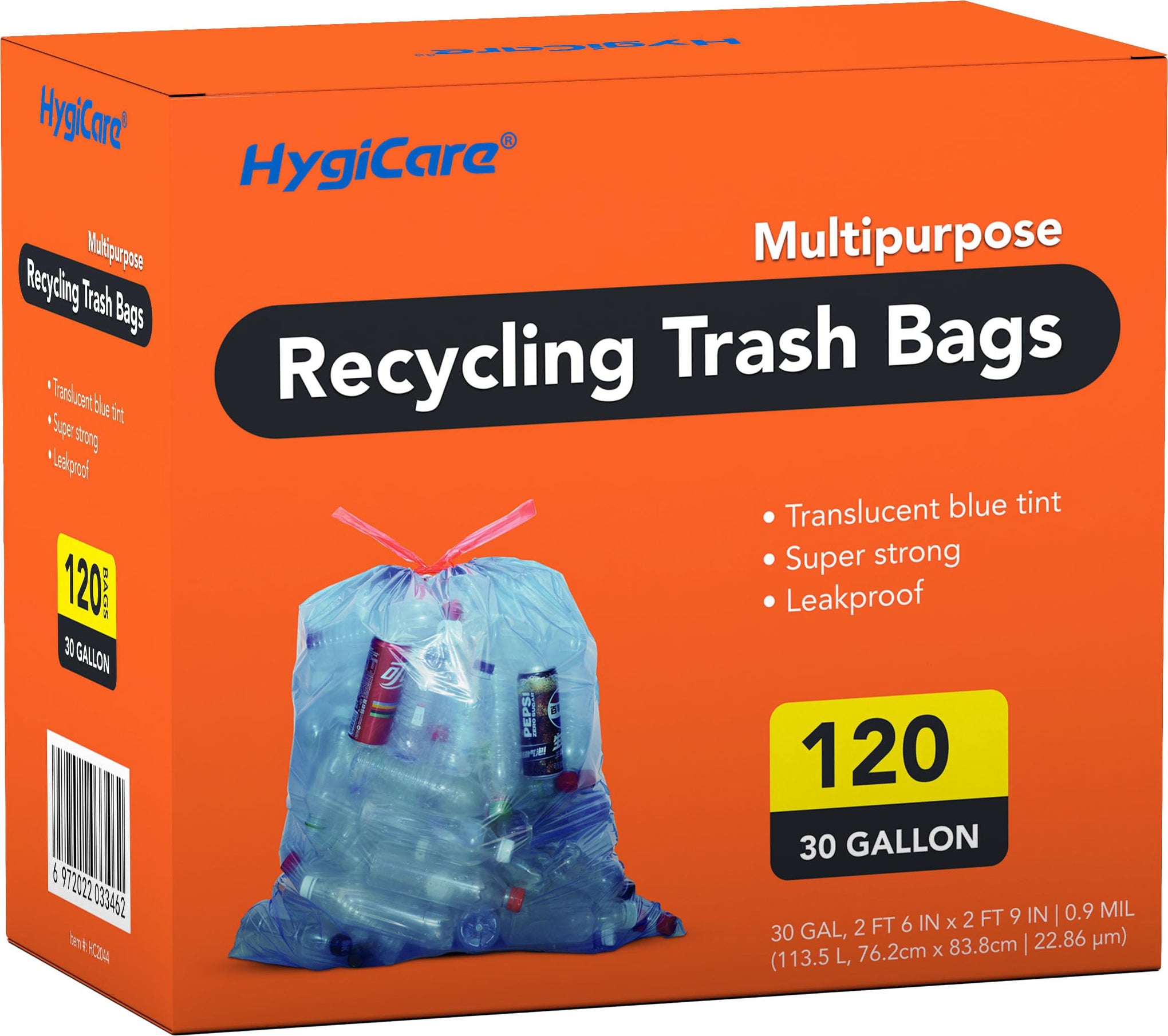 30 Gallon Recycling Trash Bags (120 Count)