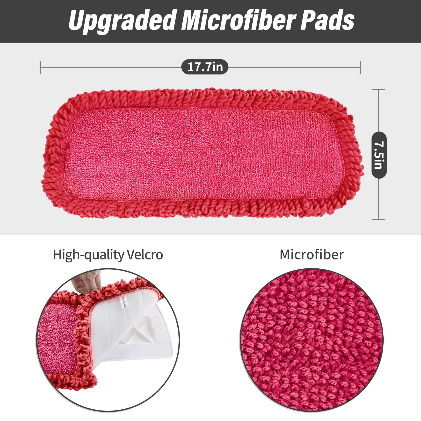 16.5" Microfiber Mop Pads Refills (3 Count)