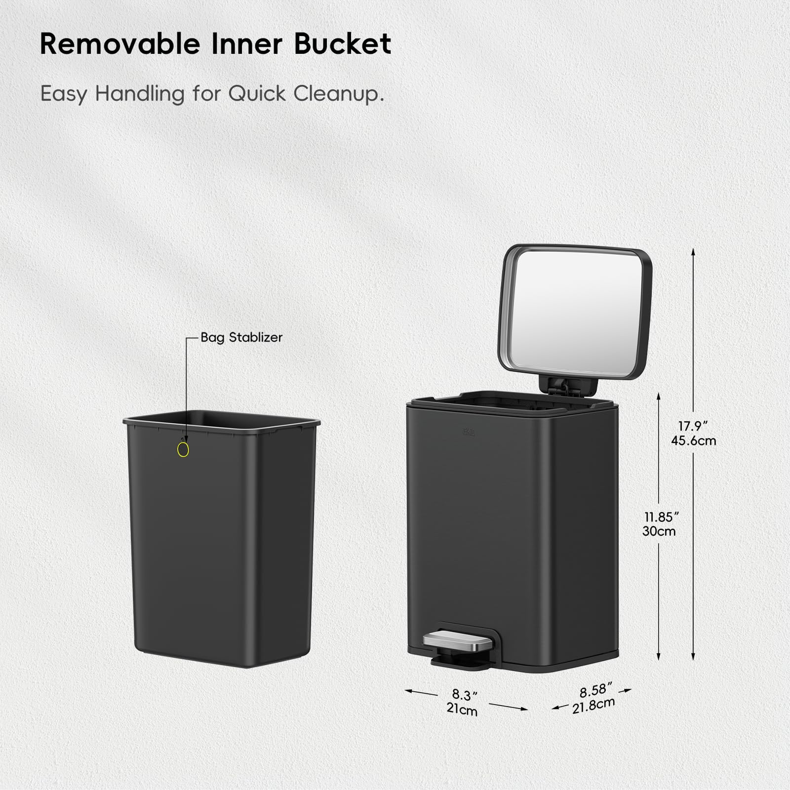 Madison Matte Black Stainless Steel 1.6 Gal