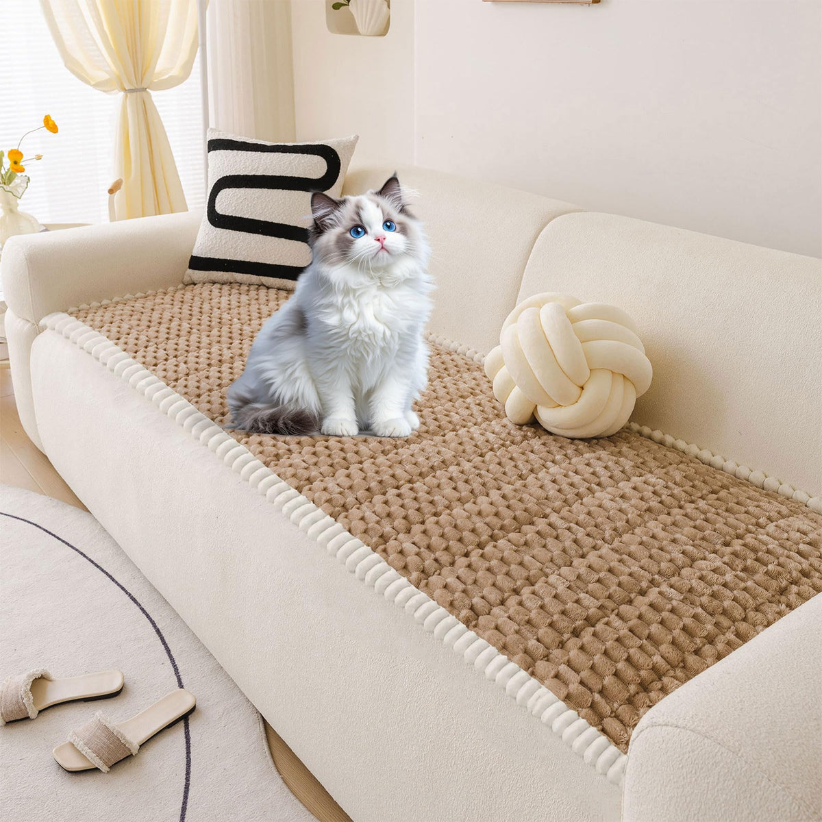Couch Covers for Dogs Washable Non Slip Pet Couch Cover Protector (3 Count)