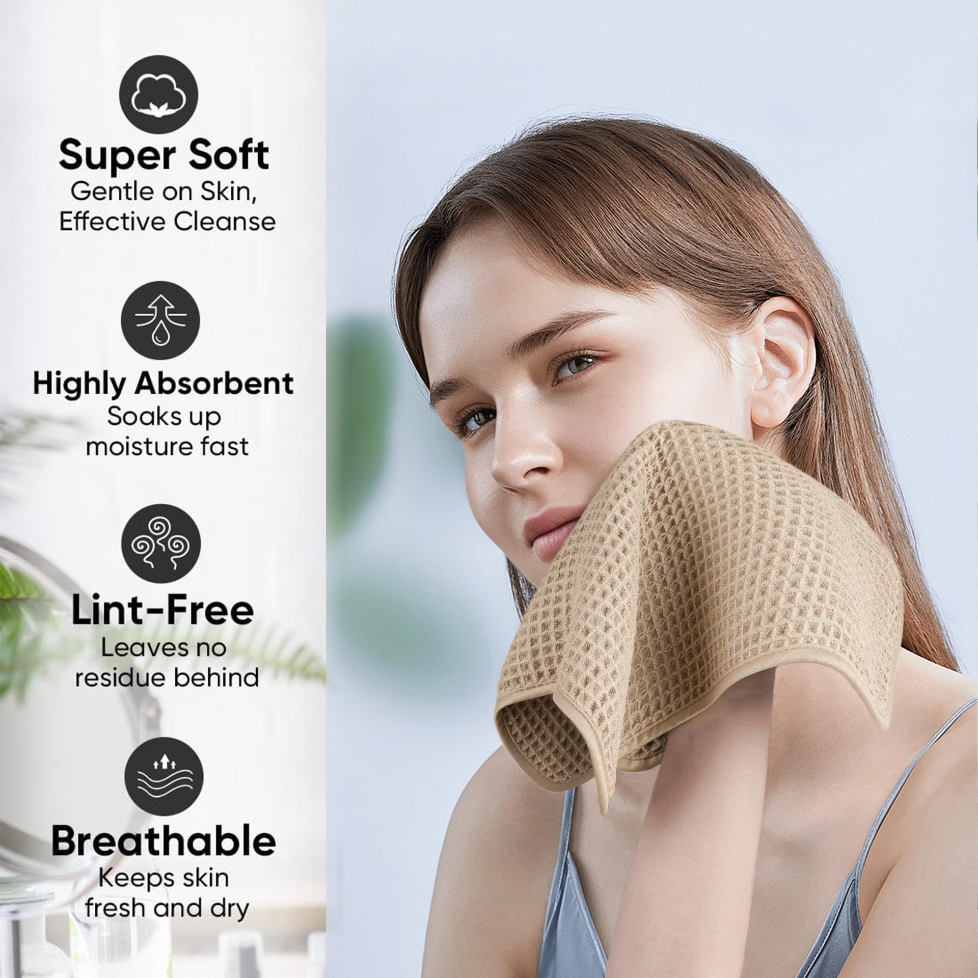 ber Waffle Face Towels (2 Count)