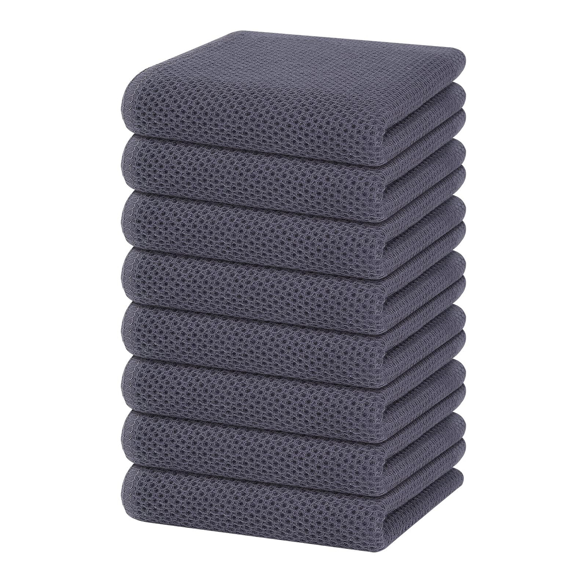 100% Cotton Waffle Weave Kitchen Dish Towels 8 (8 Count)