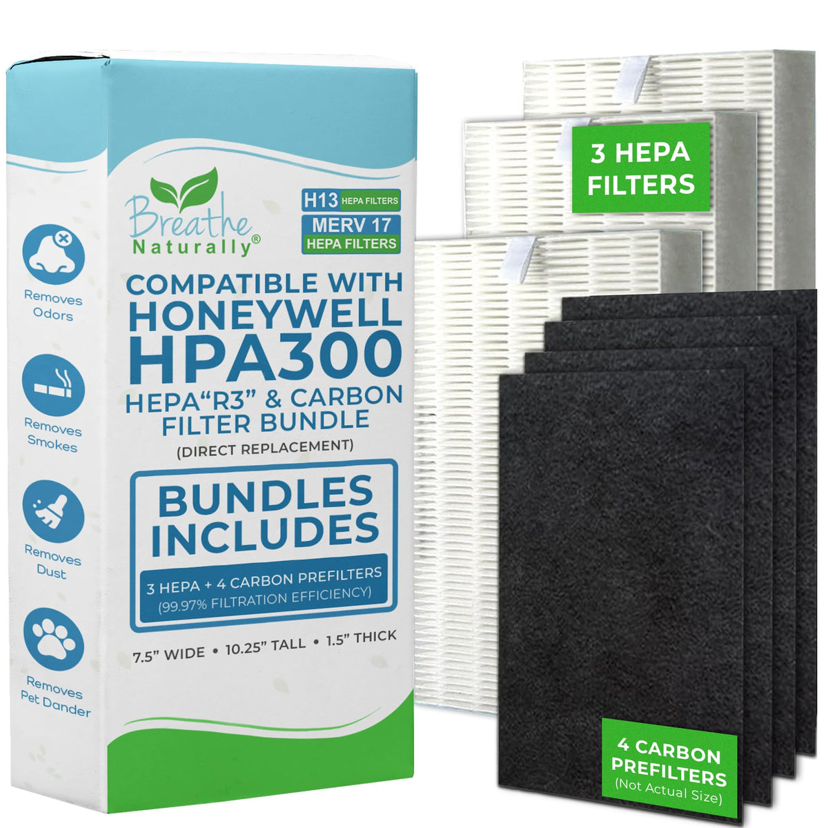 R" Replacement Filters Compatible with Honeywell Air Purifier HPA300 or or HRF