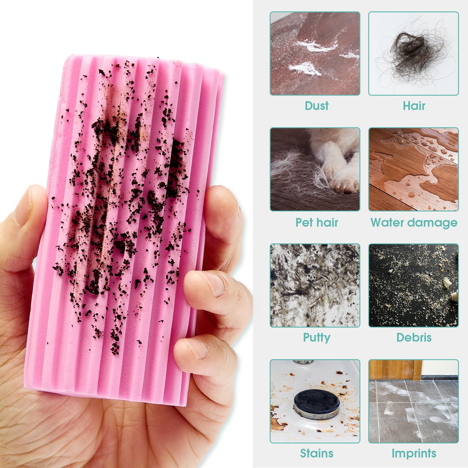 4 Pack Damp Dusting Sponge Duster (4 Count)