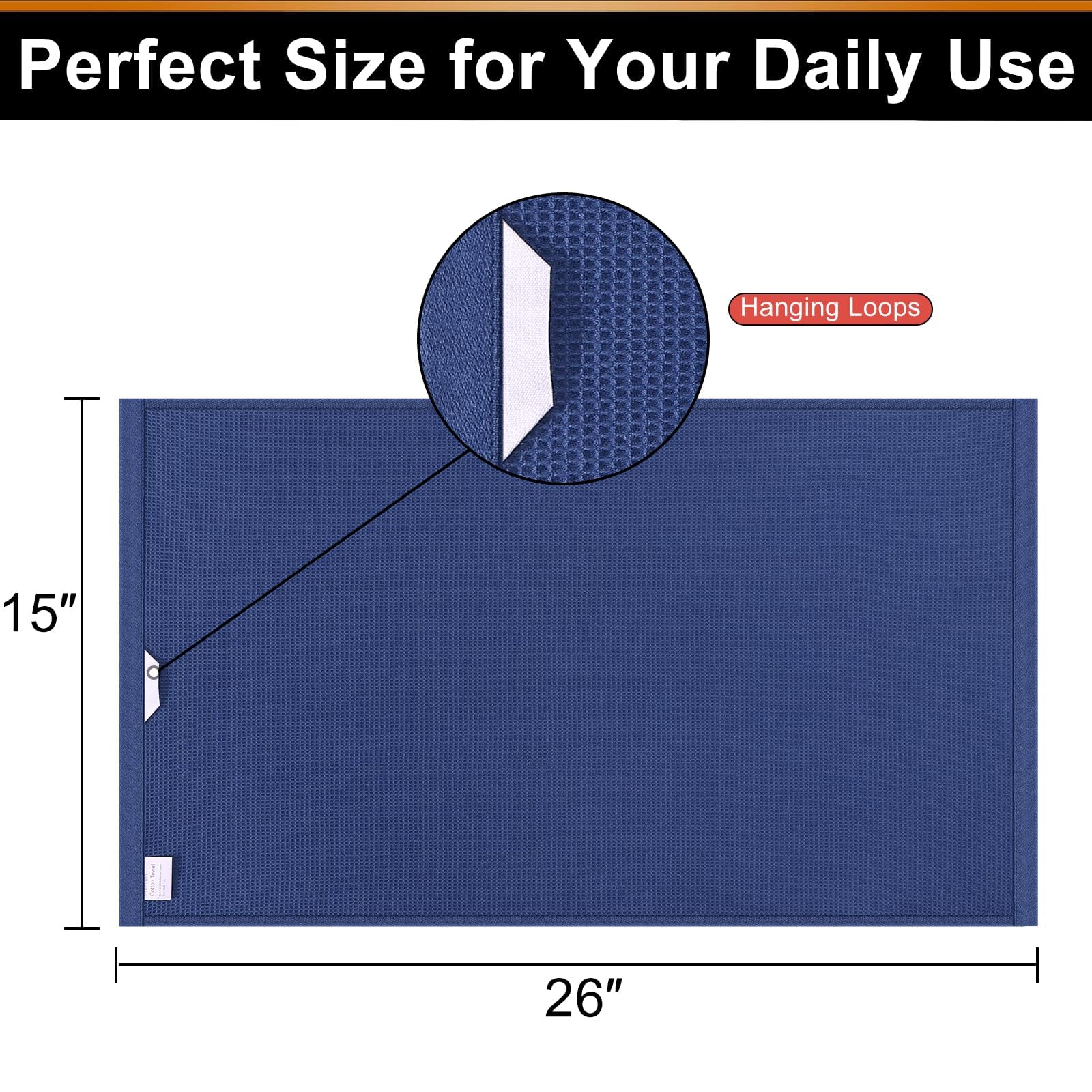 100% Cotton Waffle Weave Kitchen Towels (8 Count)