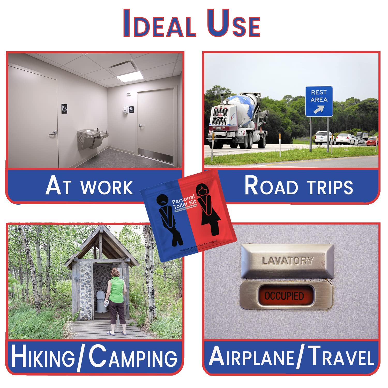 Personal Toilet Kit To Go (10 Count)