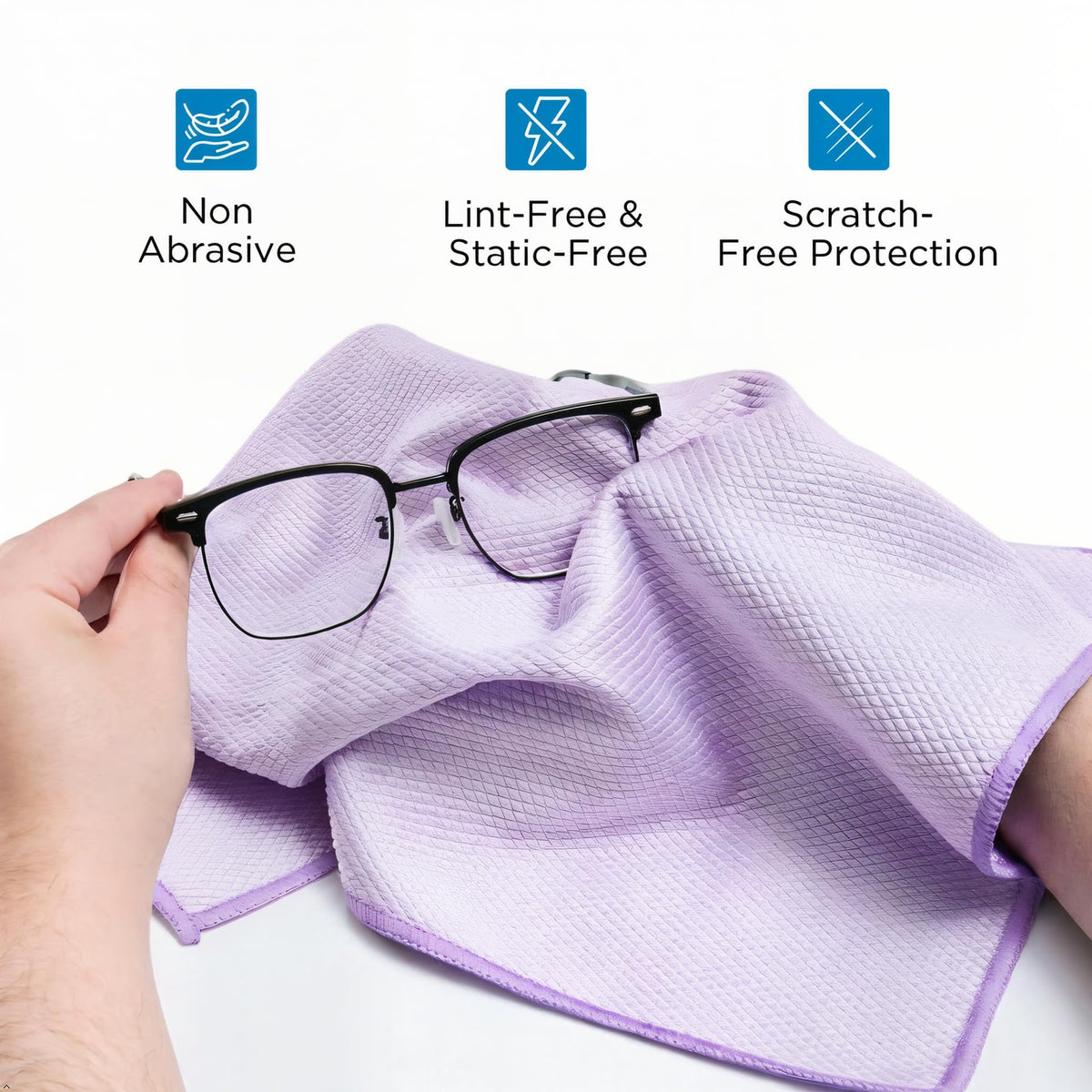Lint Free Microfiber Cloths for Glass (6 Count)