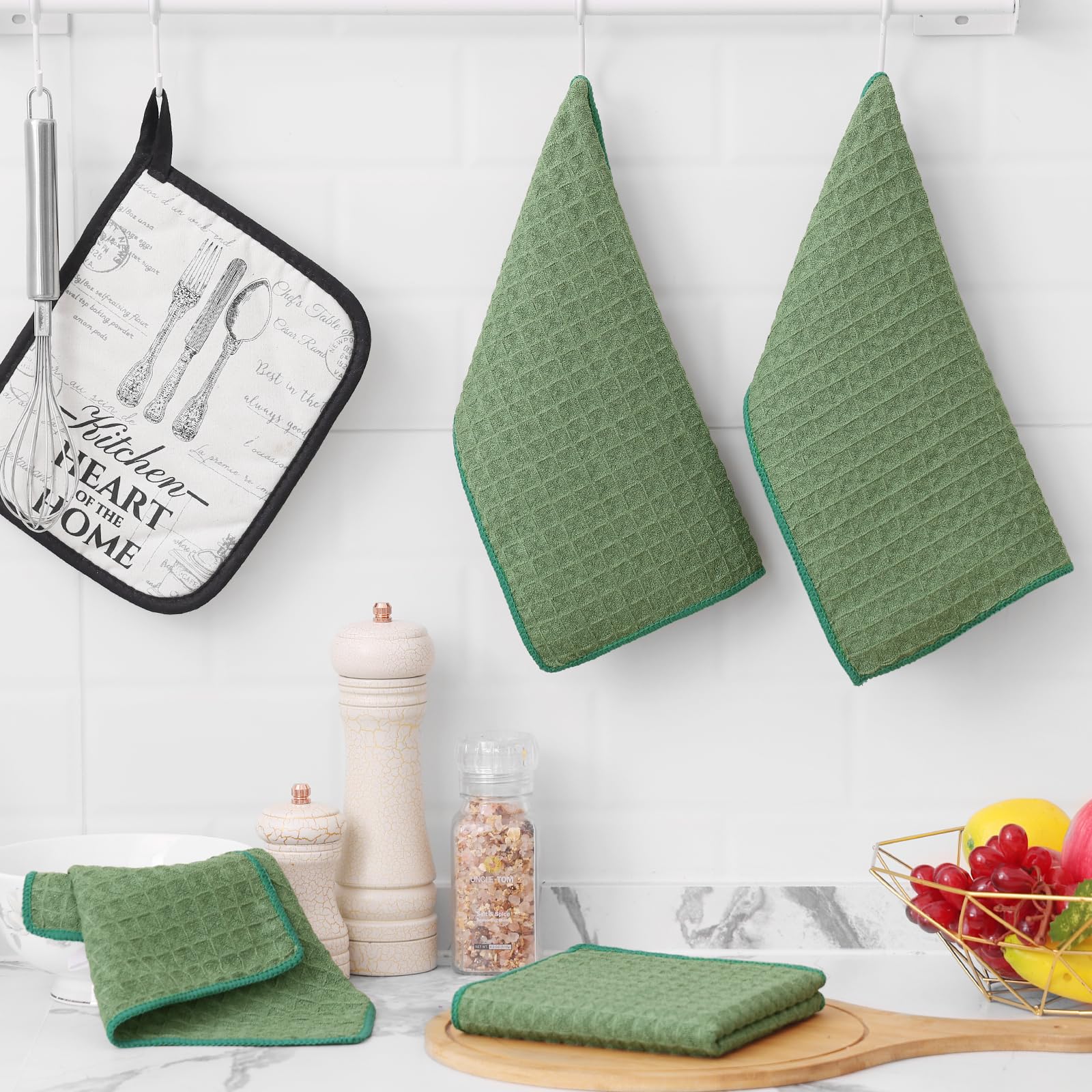 Microfiber Kitchen Towels and Dishcloths Sets (8 Count)