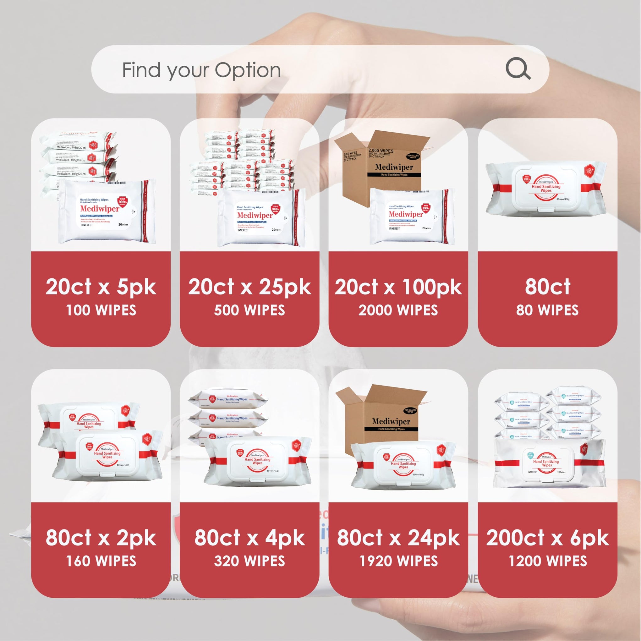Mediwiper 160 Wipes (160 Count)