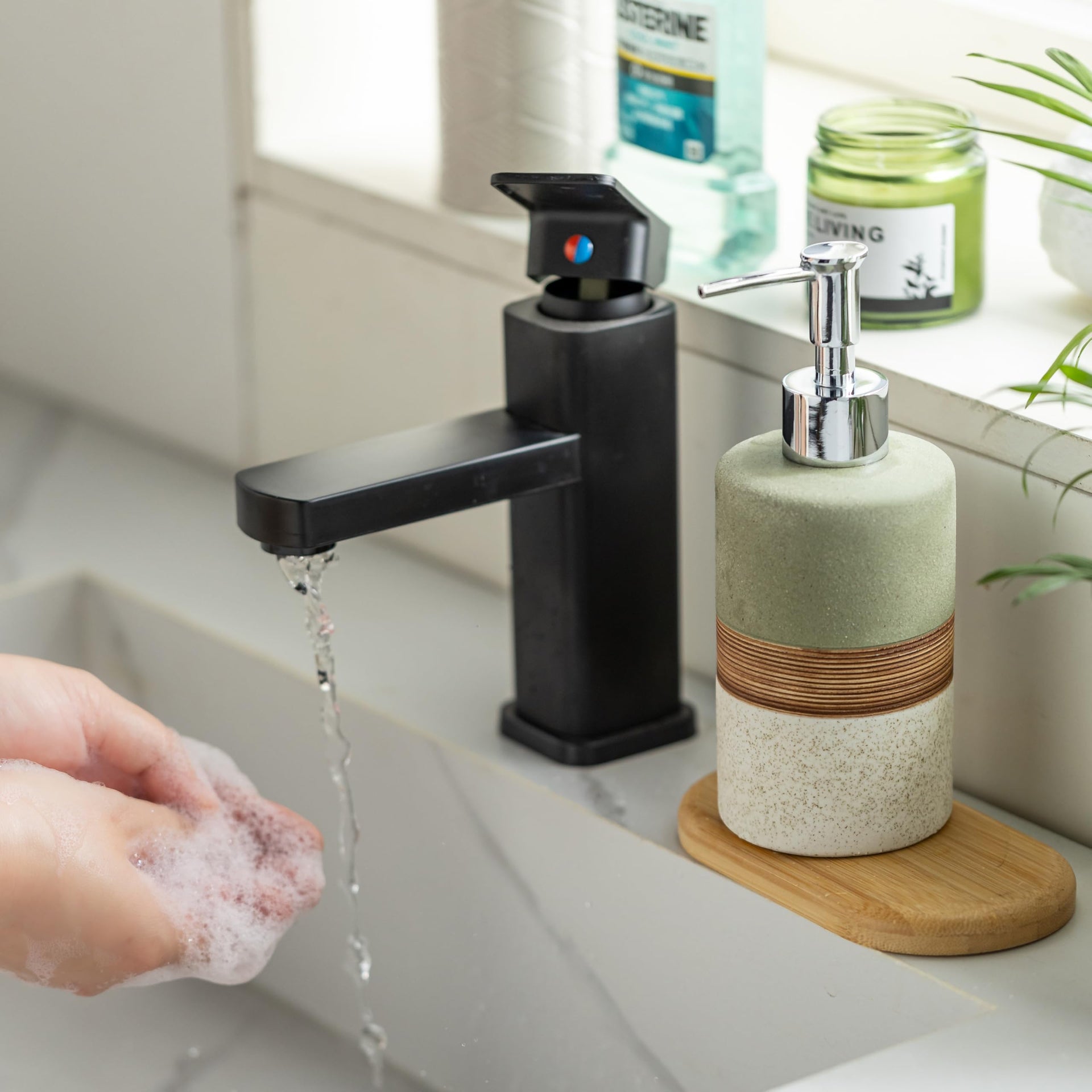 Ceramic Dish Soap Dispenser for Bathroom Shower Hand Soap Dispenser