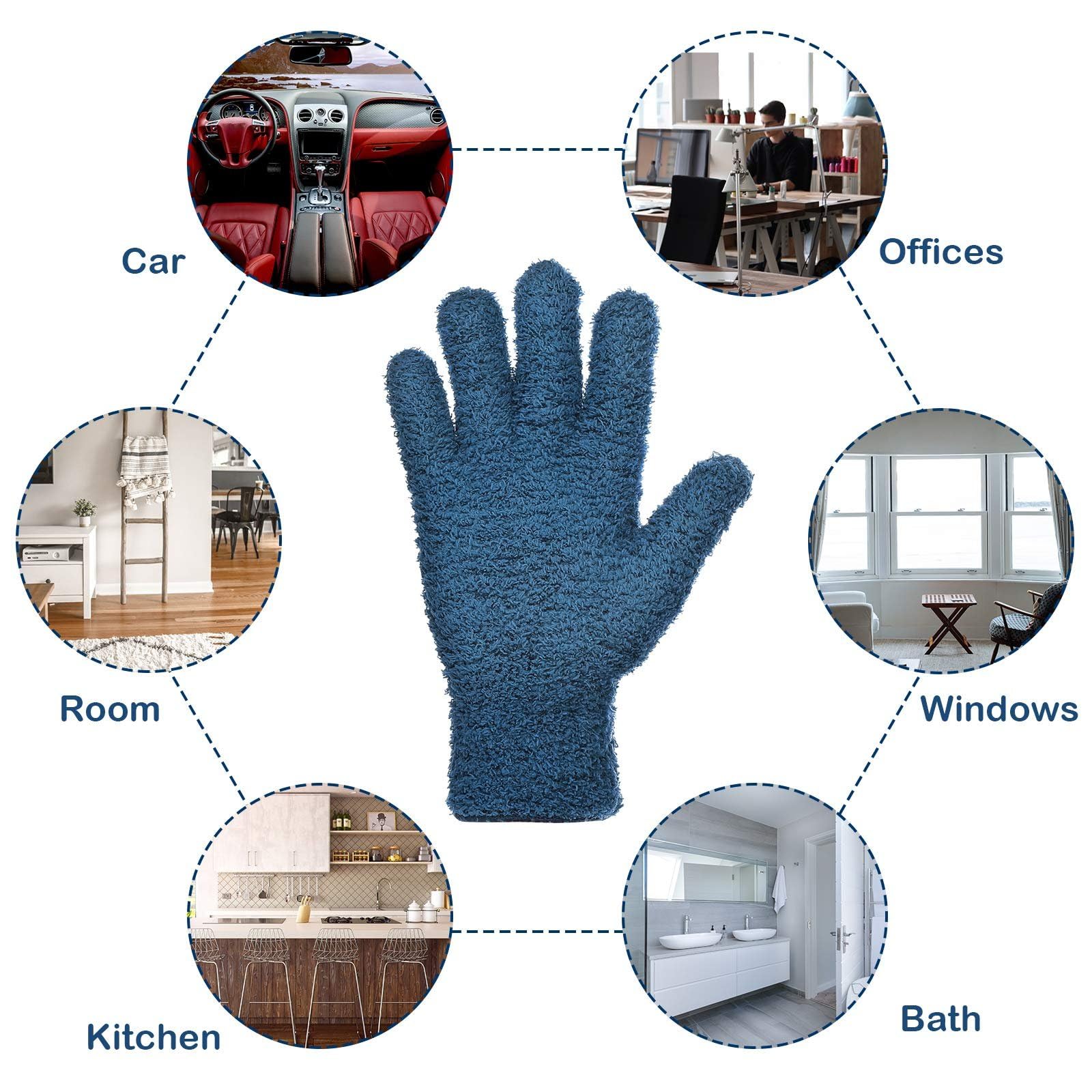 2 Pairs Microfiber Gloves for Plants (2 Count)
