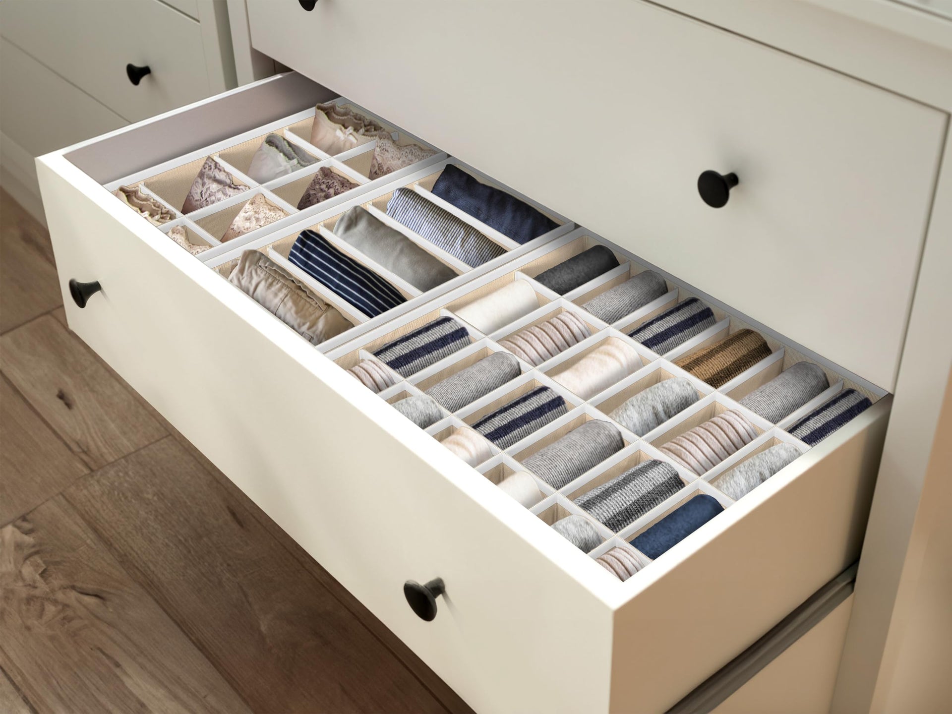 4 Pack Drawer Organizer Set for Underwear (4 Count)