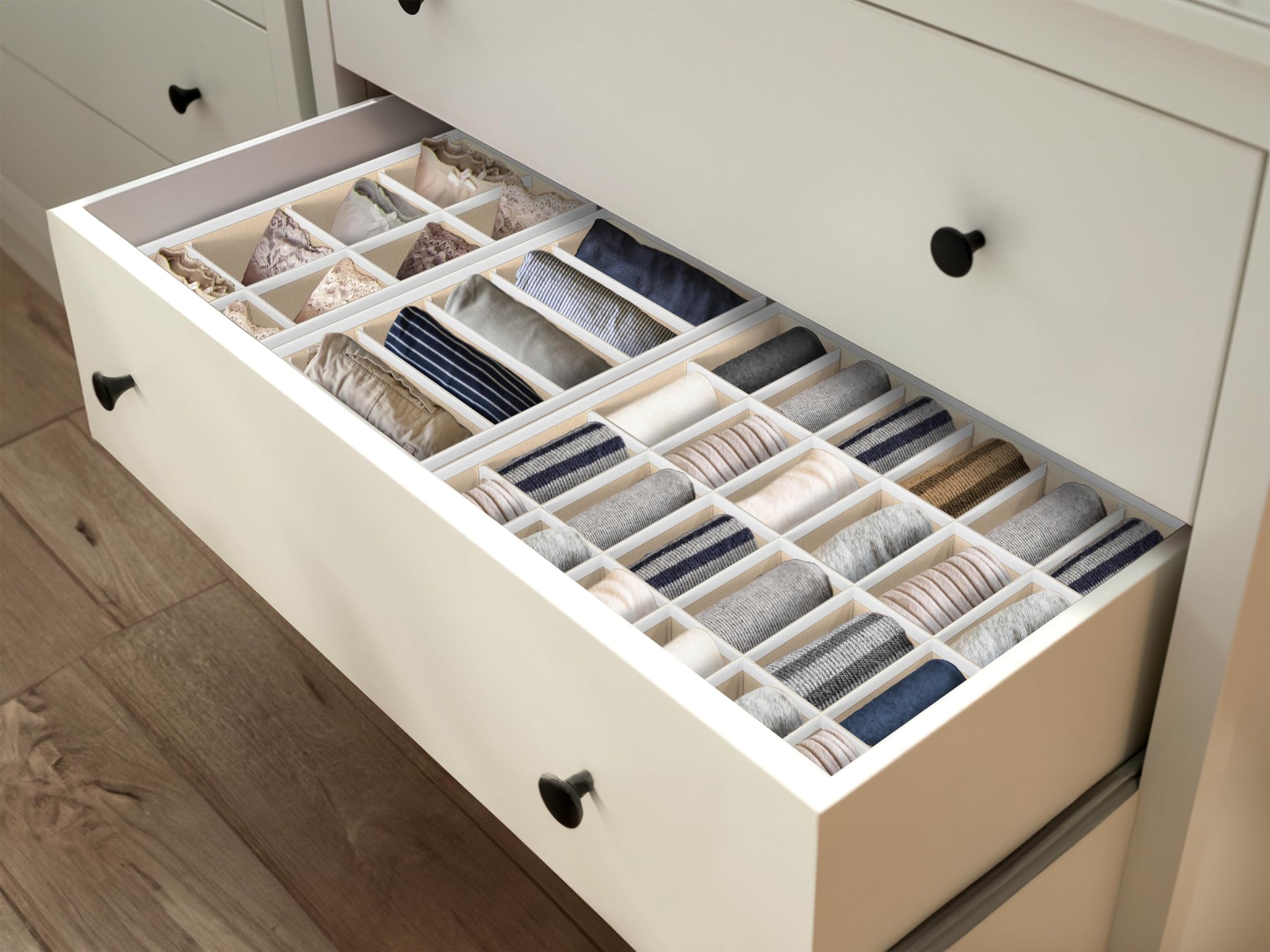 4 Pack Drawer Organizer Set for Underwear (4 Count)