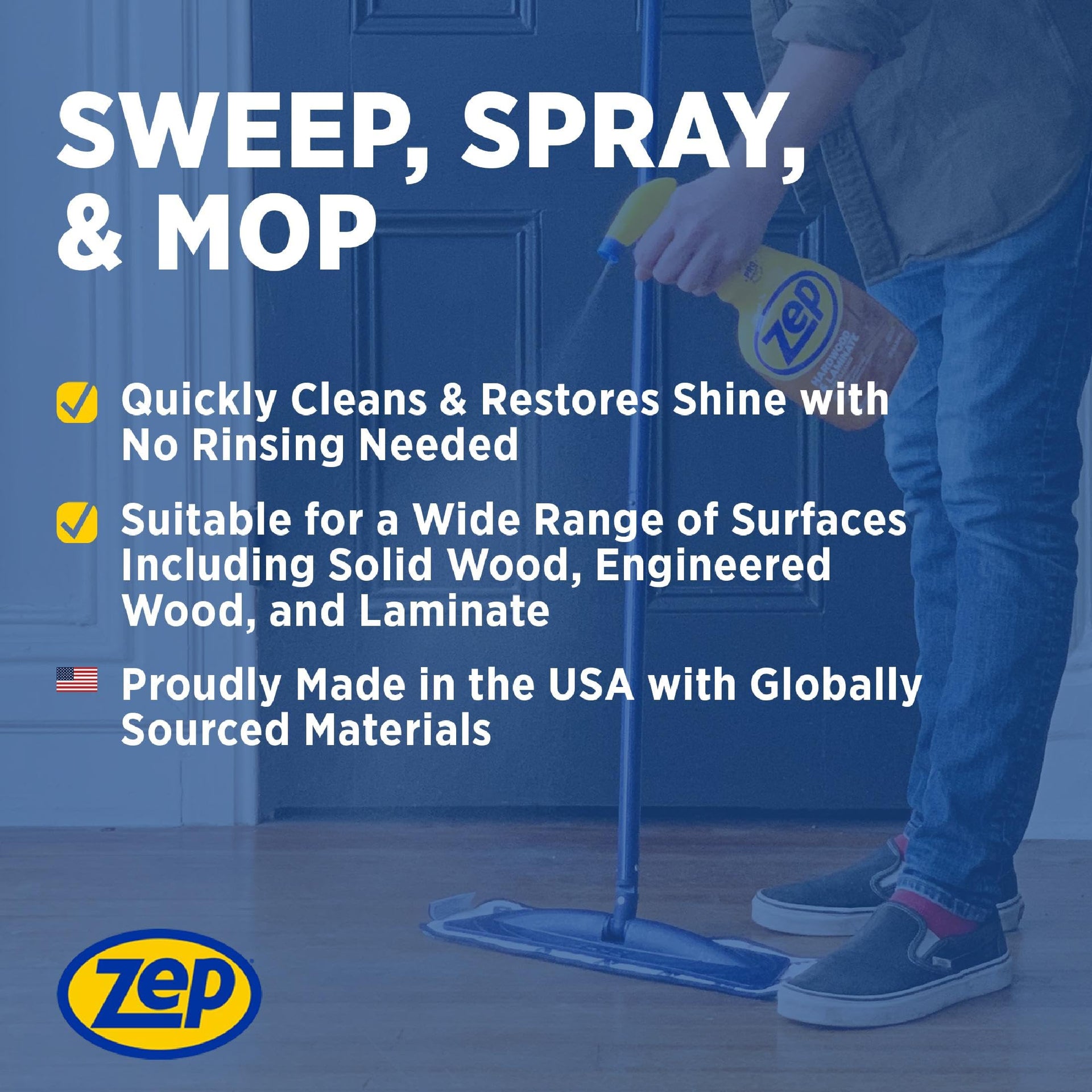 ZUHLF32 Hardwood and Laminate Floor Cleaner 32 ounces (32 Fl Oz)