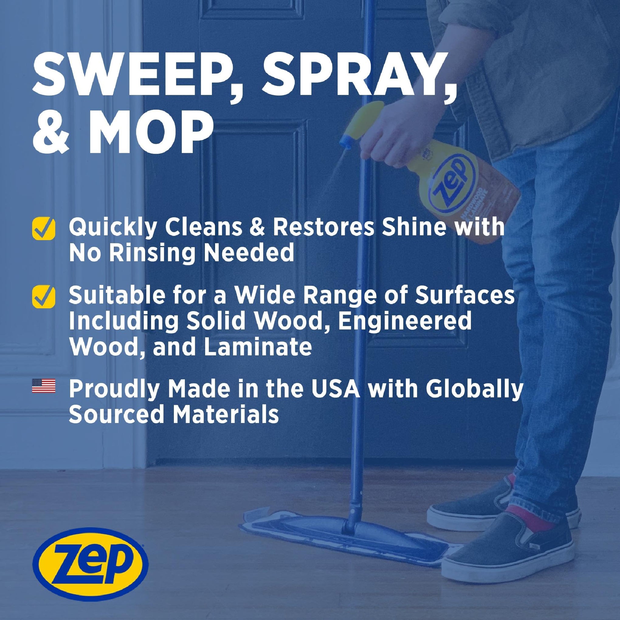 ZUHLF32 Hardwood and Laminate Floor Cleaner 32 ounces (32 Fl Oz)