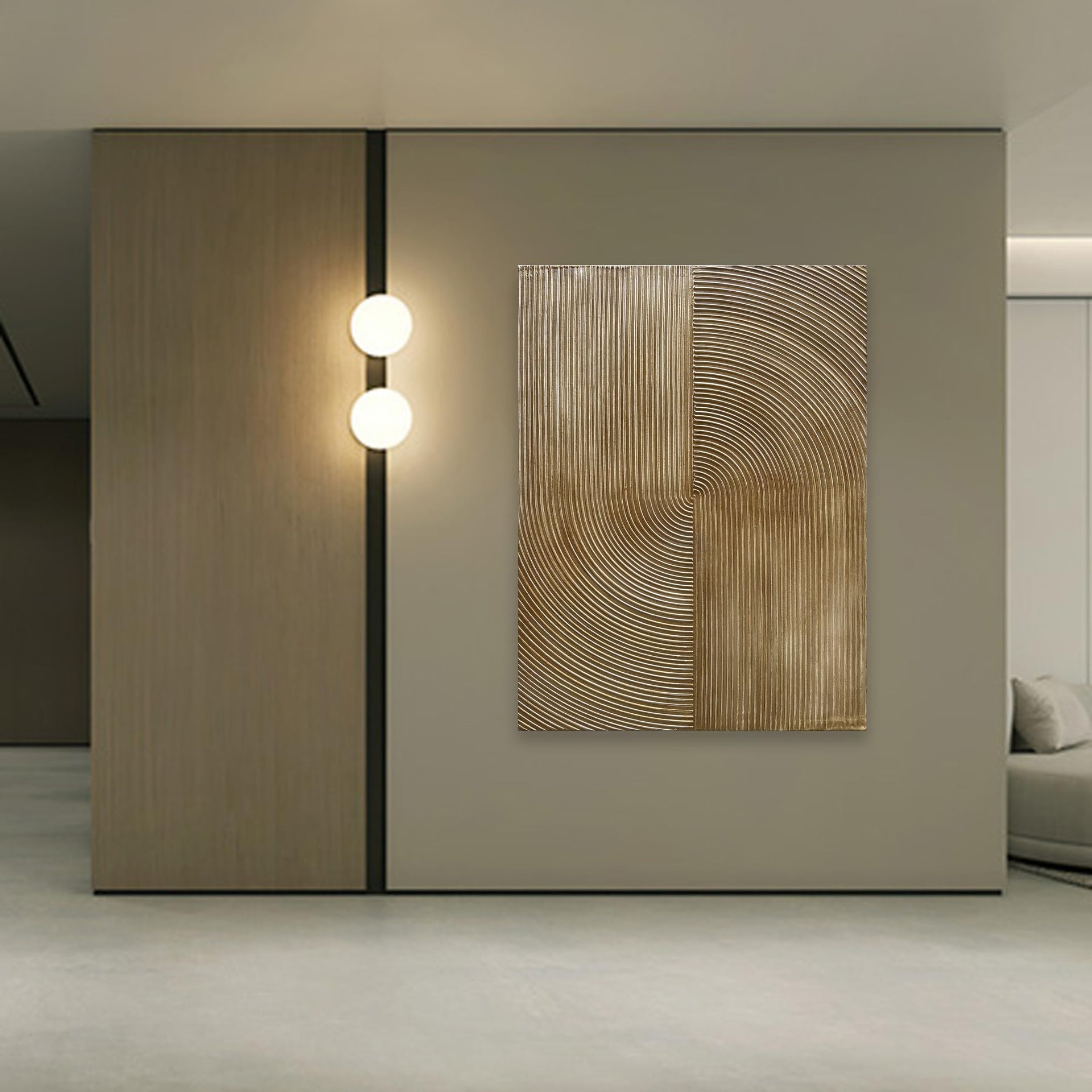 Contemporary Minimalist Gold Texture Art Oil Painting 40x28 Inch Wall Abstract Art Painting Office Home Wall Decoration