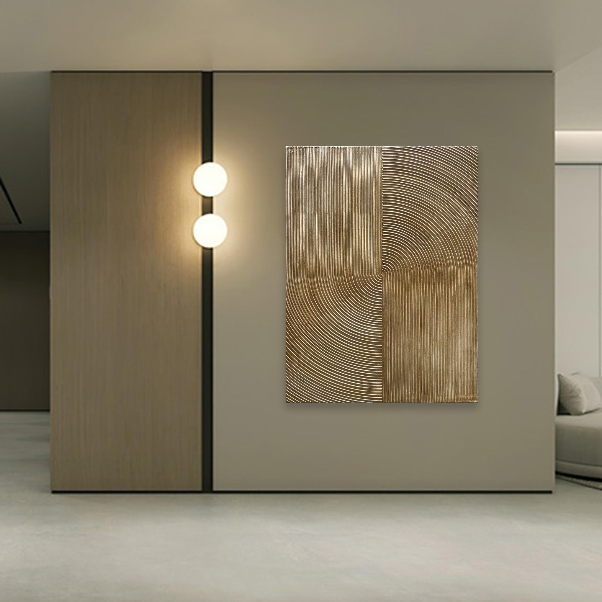 Contemporary Minimalist Gold Texture Art Oil Painting 40x28 Inch Wall Abstract Art Painting Office Home Wall Decoration