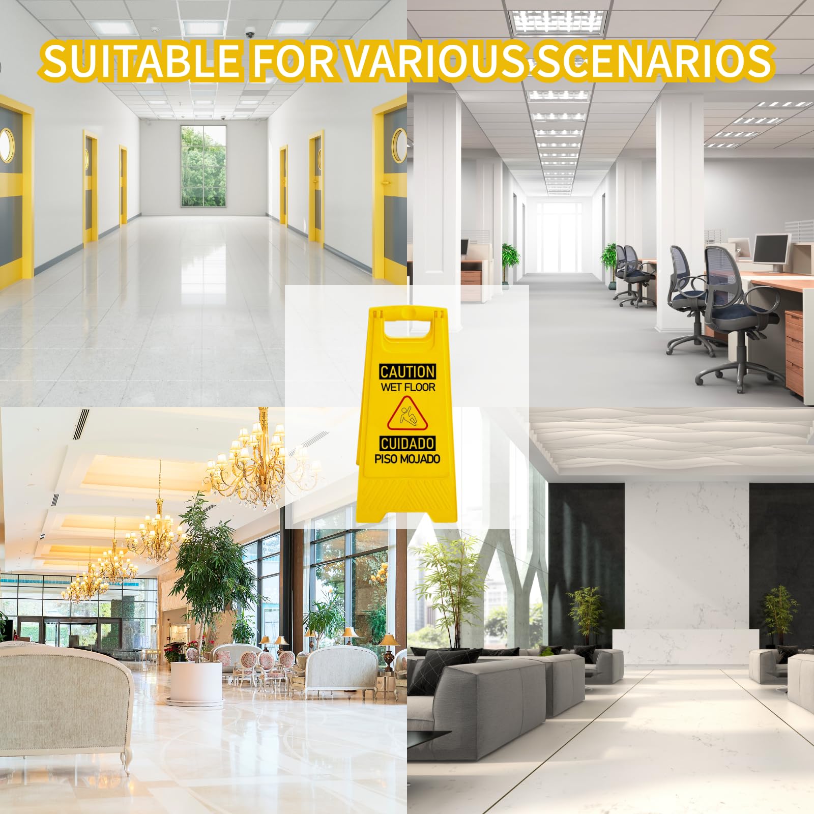 12 Pack A Frame Caution Wet Floor Safety Signs