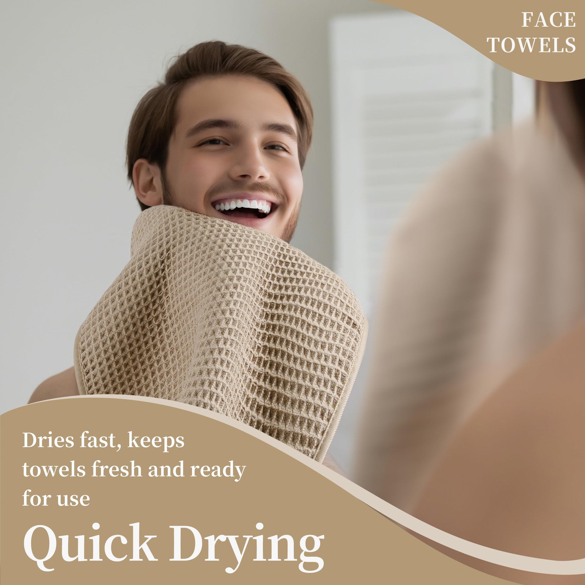 ber Waffle Face Towels (2 Count)