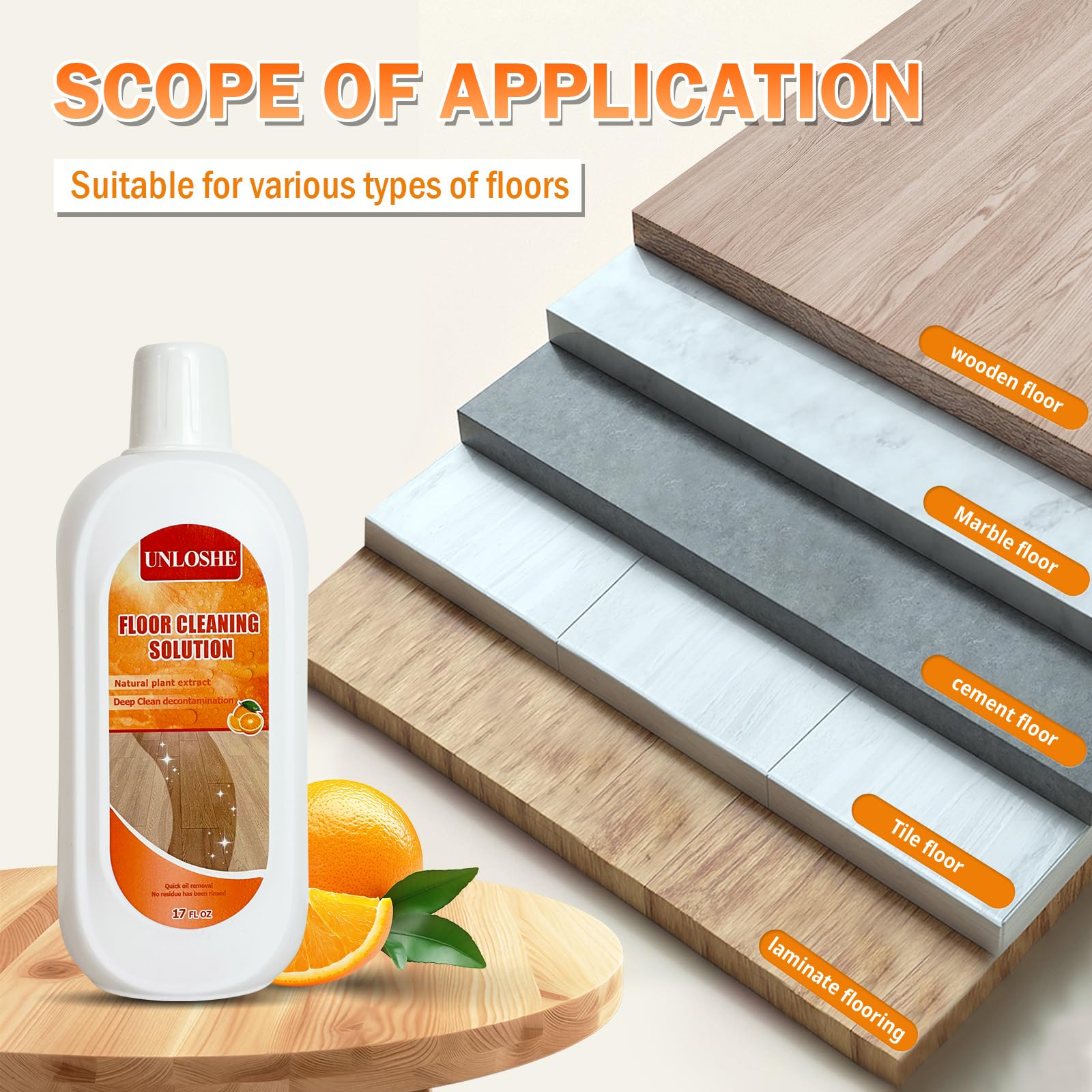 Floor Cleaning Solution for Robot Vacuum Mops (34 Fl Oz)