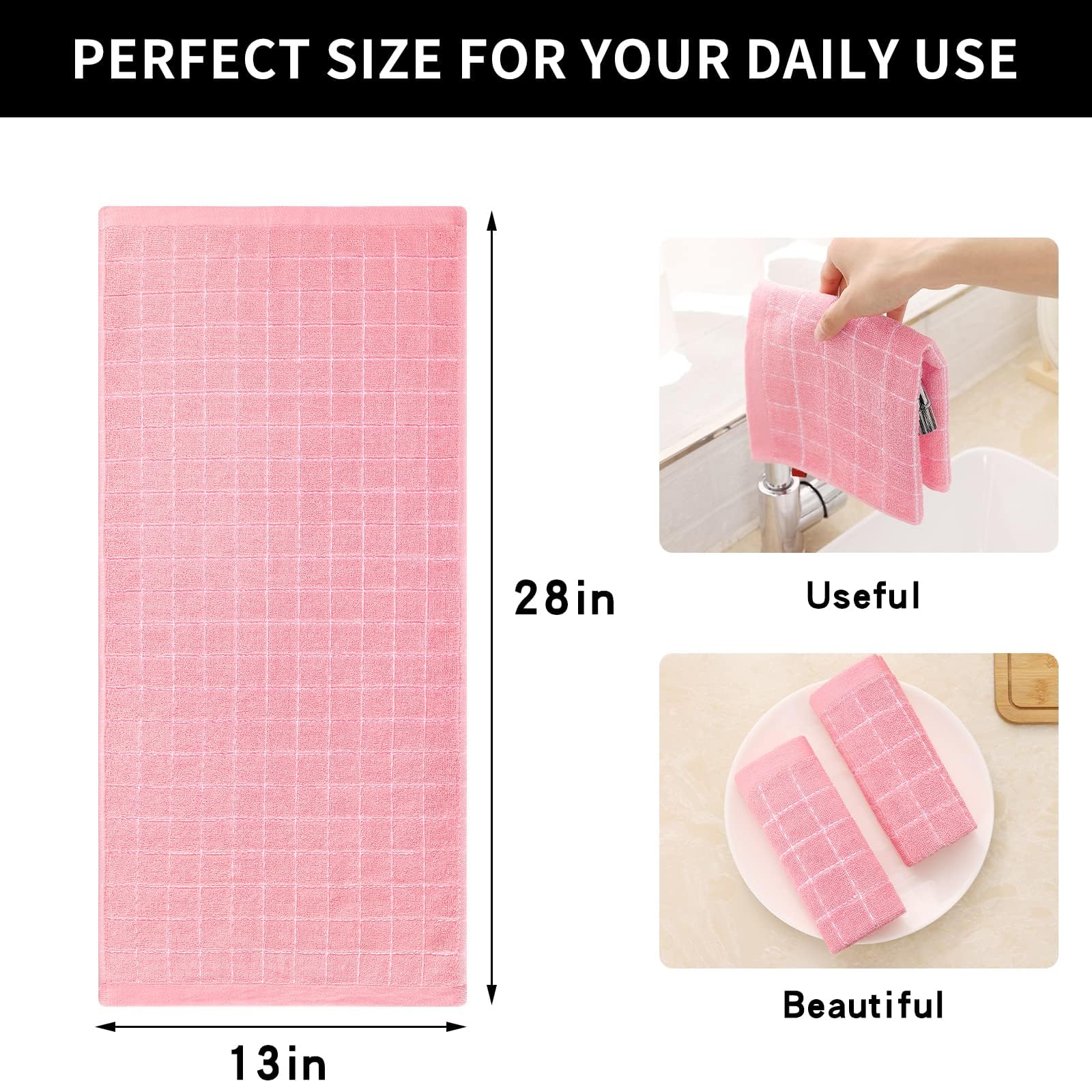 100% Cotton Terry Kitchen Towels (12 Count)