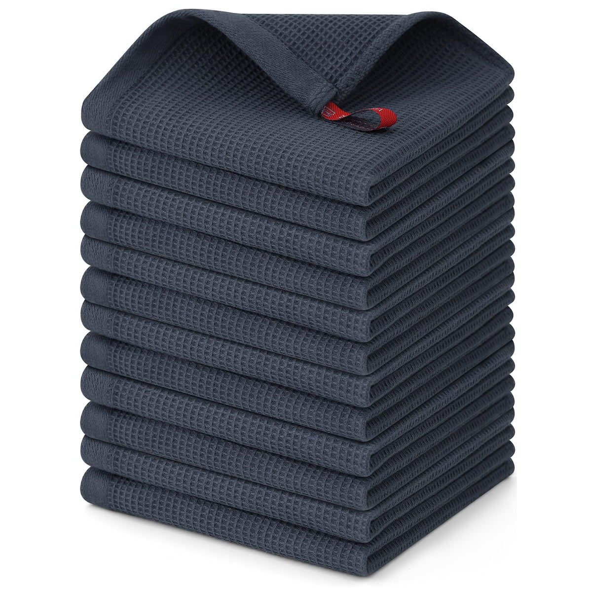 100% Cotton Waffle Weave Dish Cloths (12 Count)