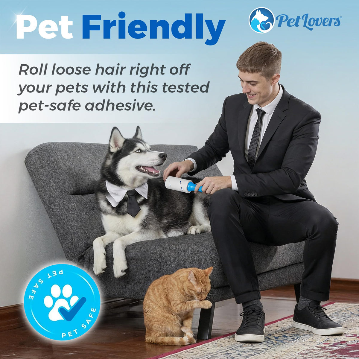 Extra Sticky Lint Roller Value Set 270 Sheets for Pet Hair Removal and Clothes (3 Count)