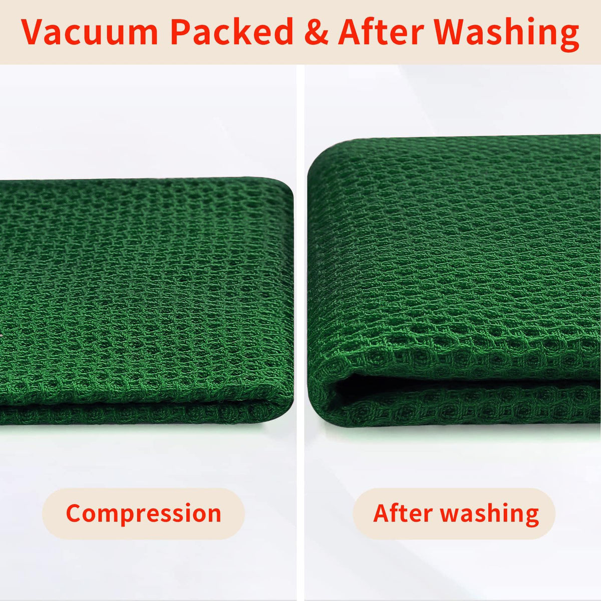 100% Cotton Waffle Weave Kitchen Dish Towels 4 (4 Count)