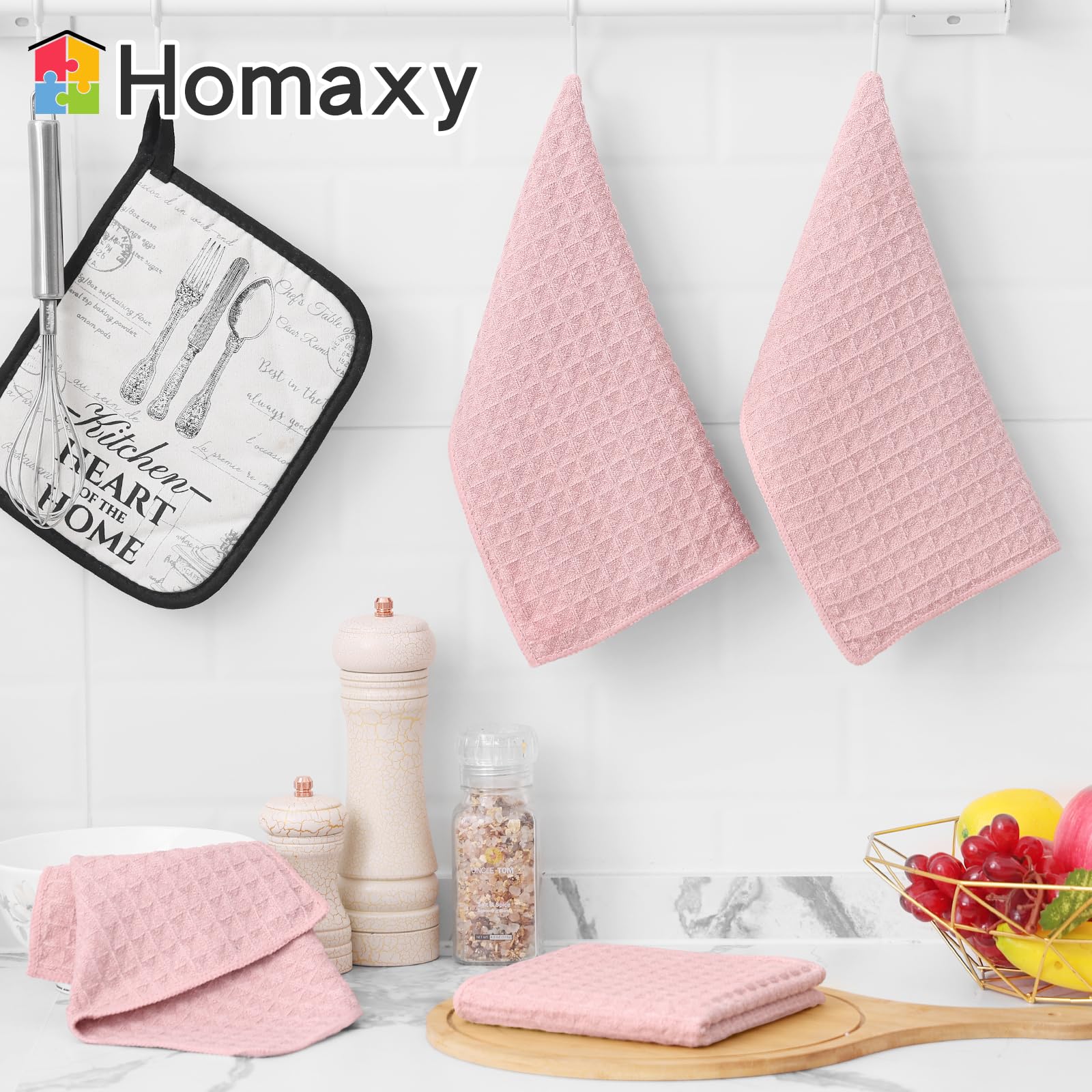 Microfiber Kitchen Towels and Dishcloths Sets (8 Count)