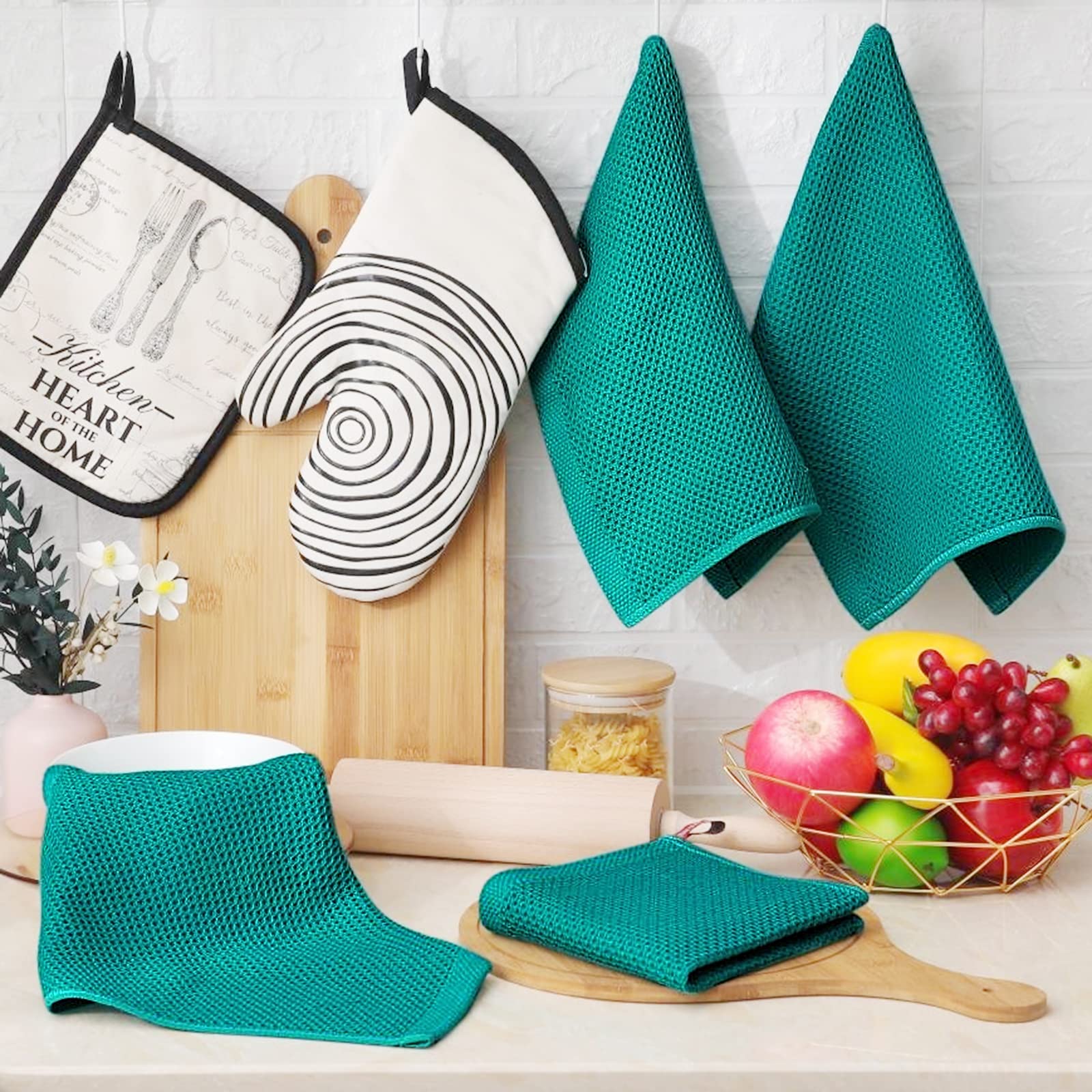 100% Cotton Waffle Weave Kitchen Dish Cloths 24 (24 Count)